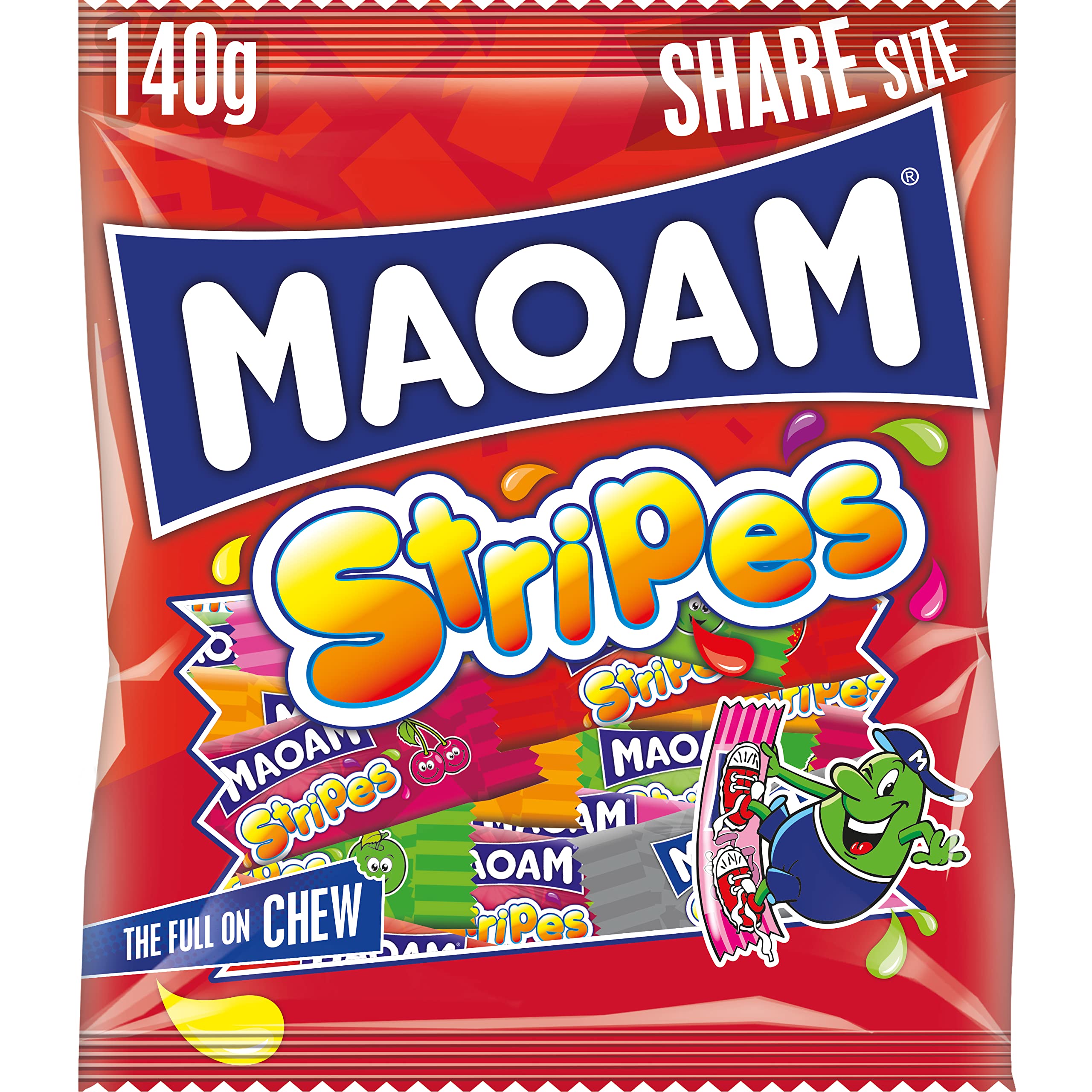 Maoam Stripes Fruit Chewy Sweets - 140g Pack 1