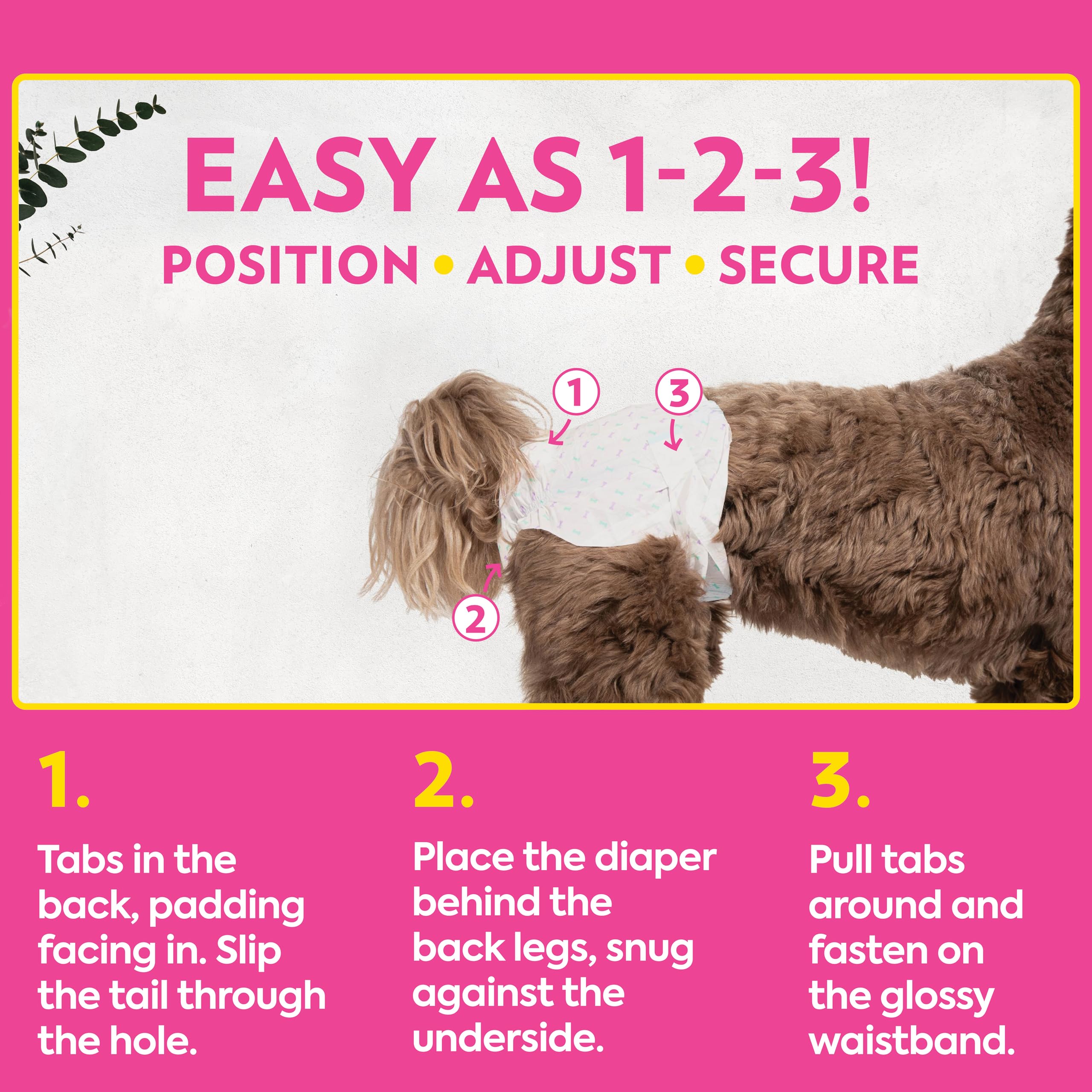 OUT! Disposable Female Dog Diapers - XS/S Size, Leak-Proof Fit, Pack of 16 3