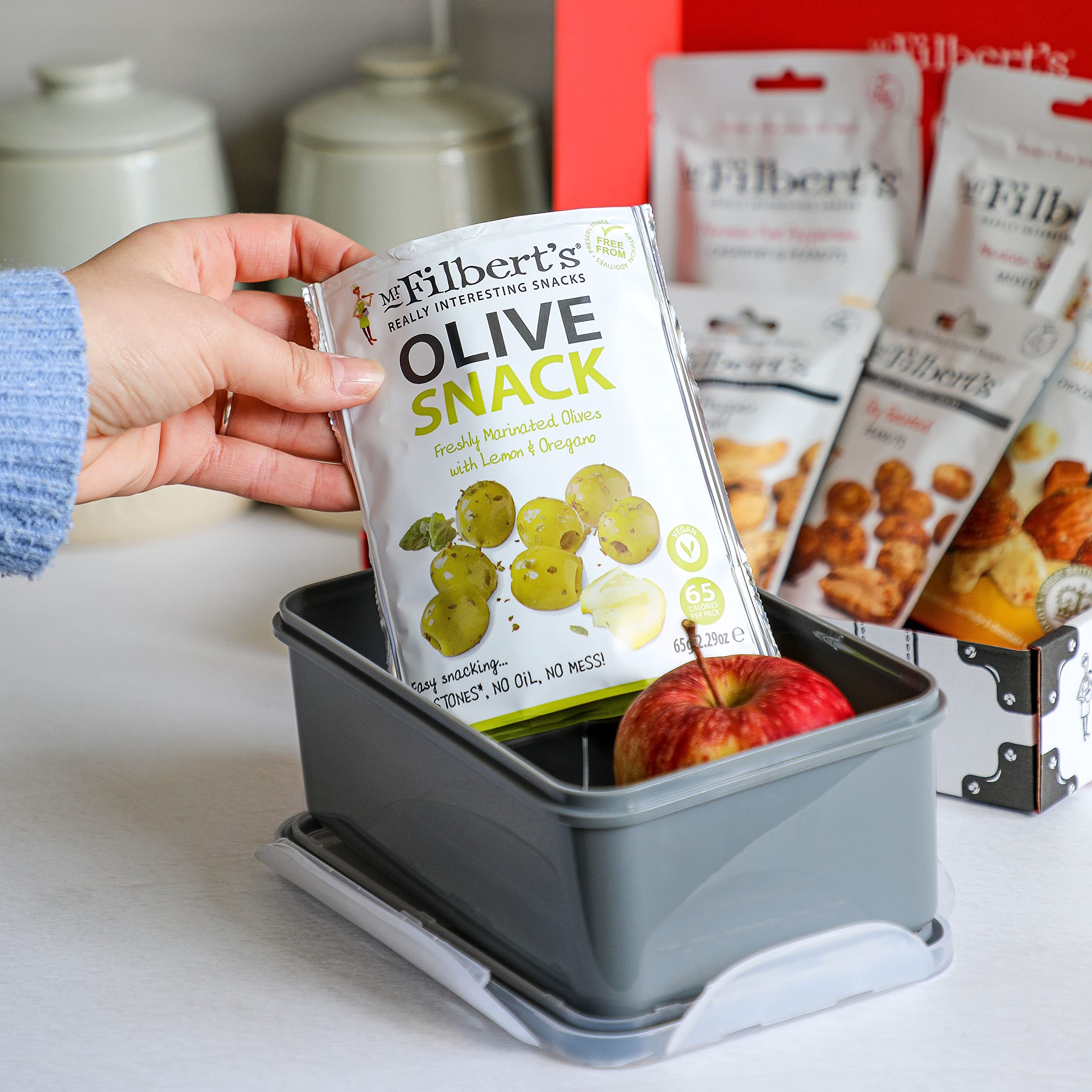 Mr Filbert's Snack Selection - Assorted Nuts and Olives - 6 Pack Gourmet Gift 2