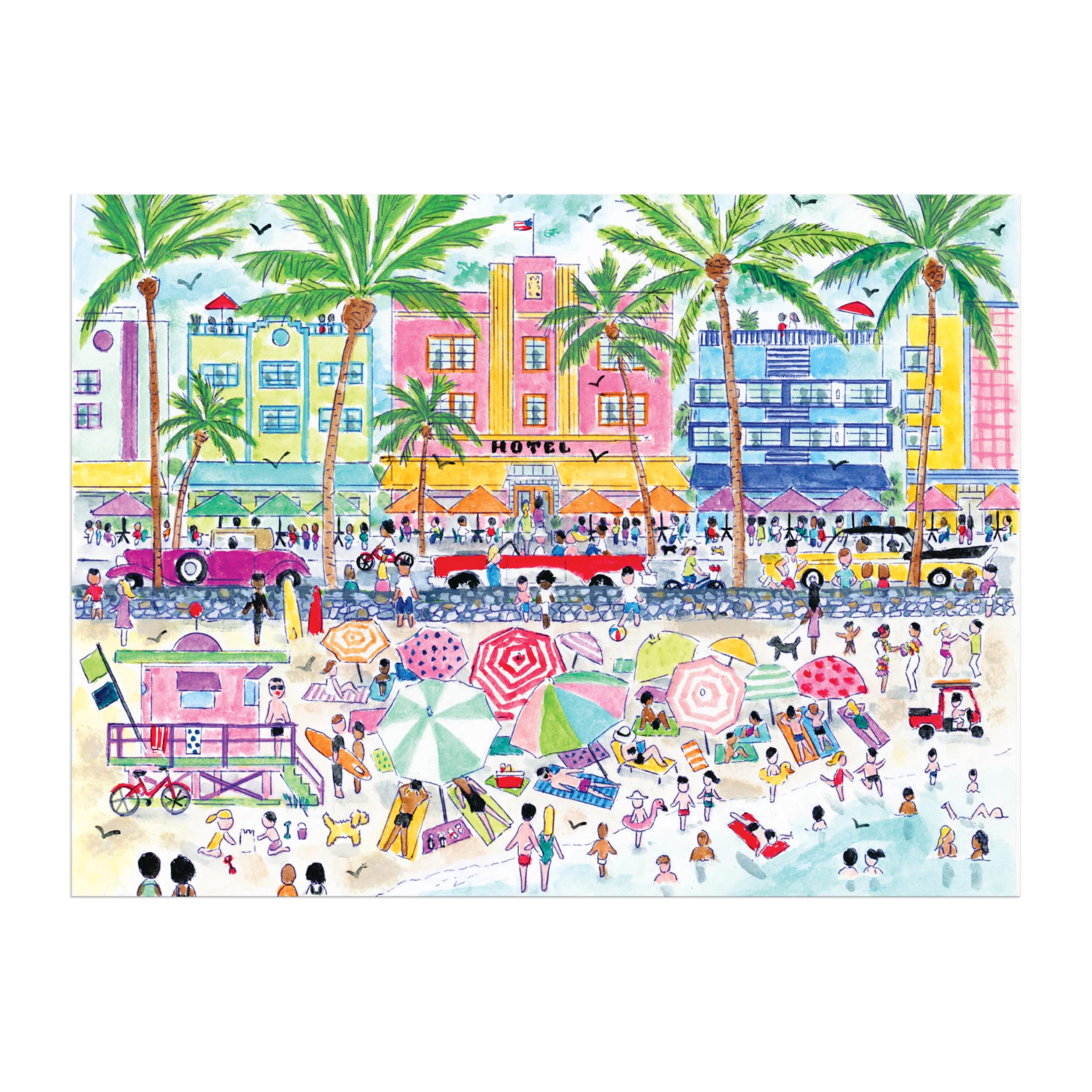 Galison Michael Storrings South Beach Miami Jigsaw Puzzle - 1000 Pieces 7