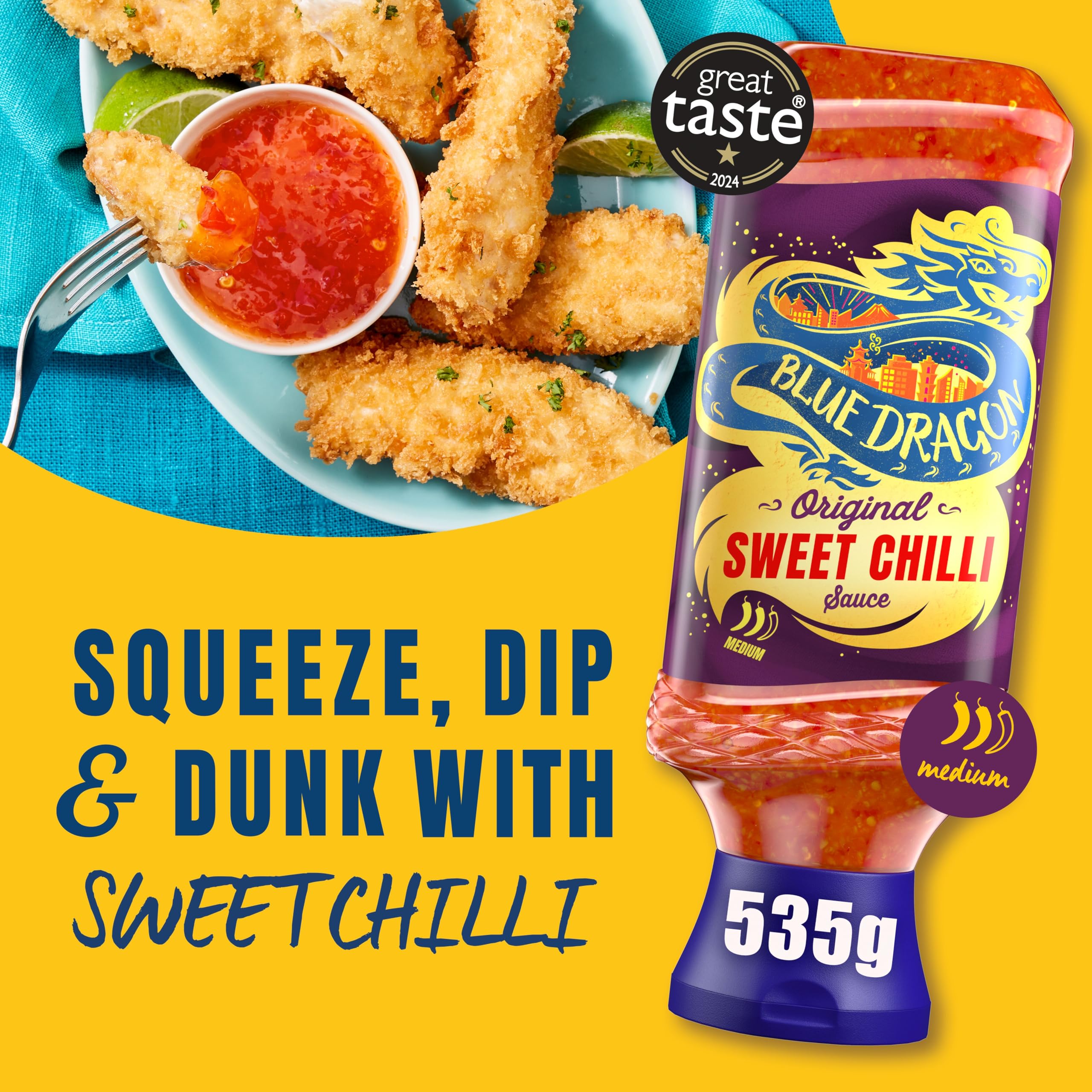 Blue Dragon Thai Sweet Chilli Dipping Sauce - Medium Heat | 535g | Vegan Friendly 5