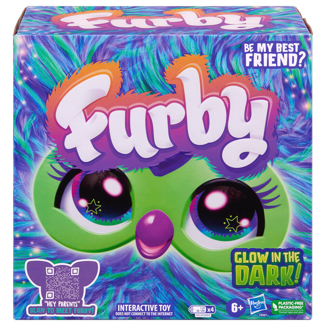 Furby Galaxy Glow in the Dark Interactive Plush Toy - English Version, 6+ Years