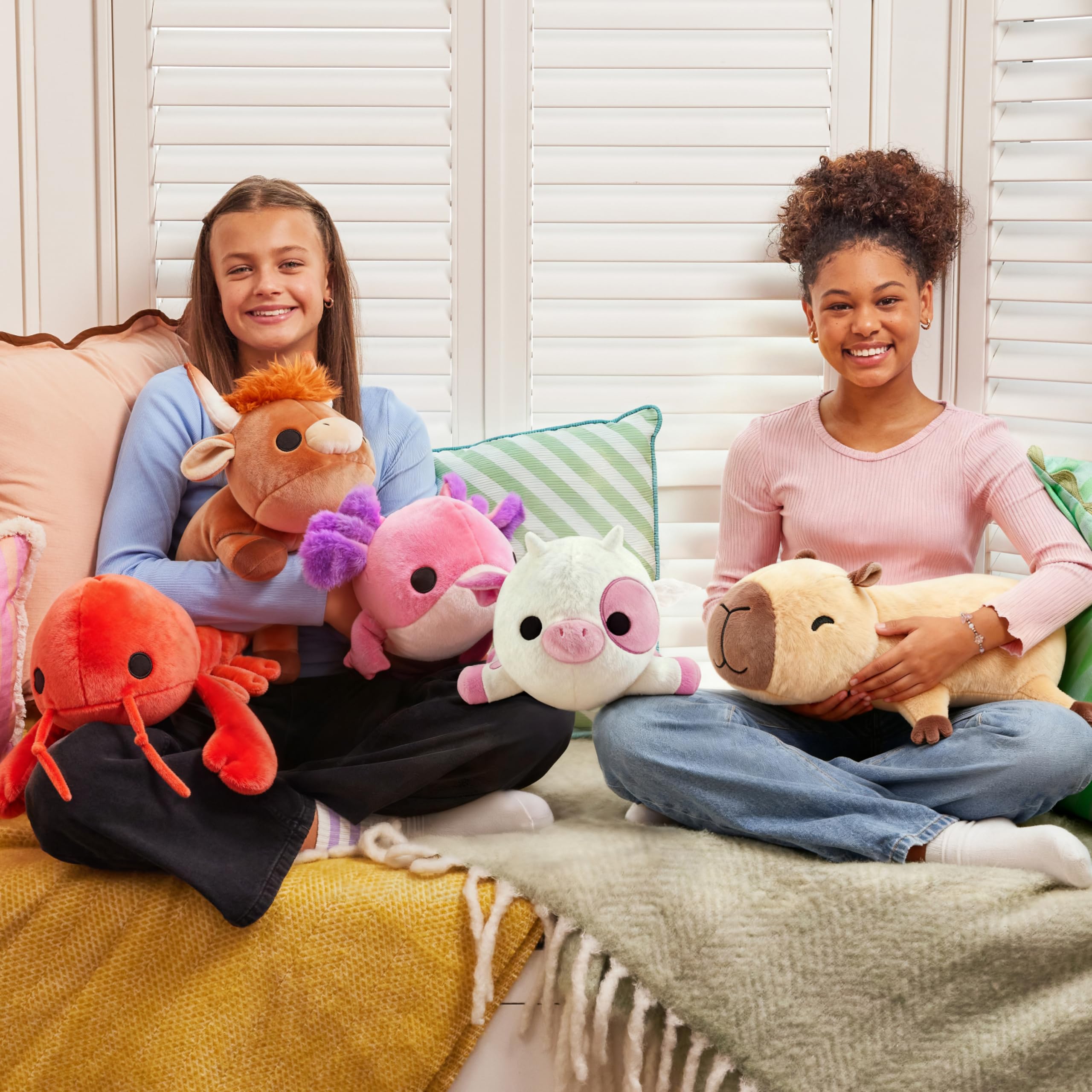 Hug-A-Lumps Ally the Axolotl Soft Doll - Weighted Plush for Calm & Comfort | Medium Size 7