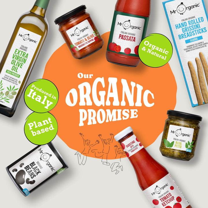 Mr Organic Butter Beans - Organic, High Protein & Fibre, Ready-to-Eat Tinned Legumes in Glass Jar