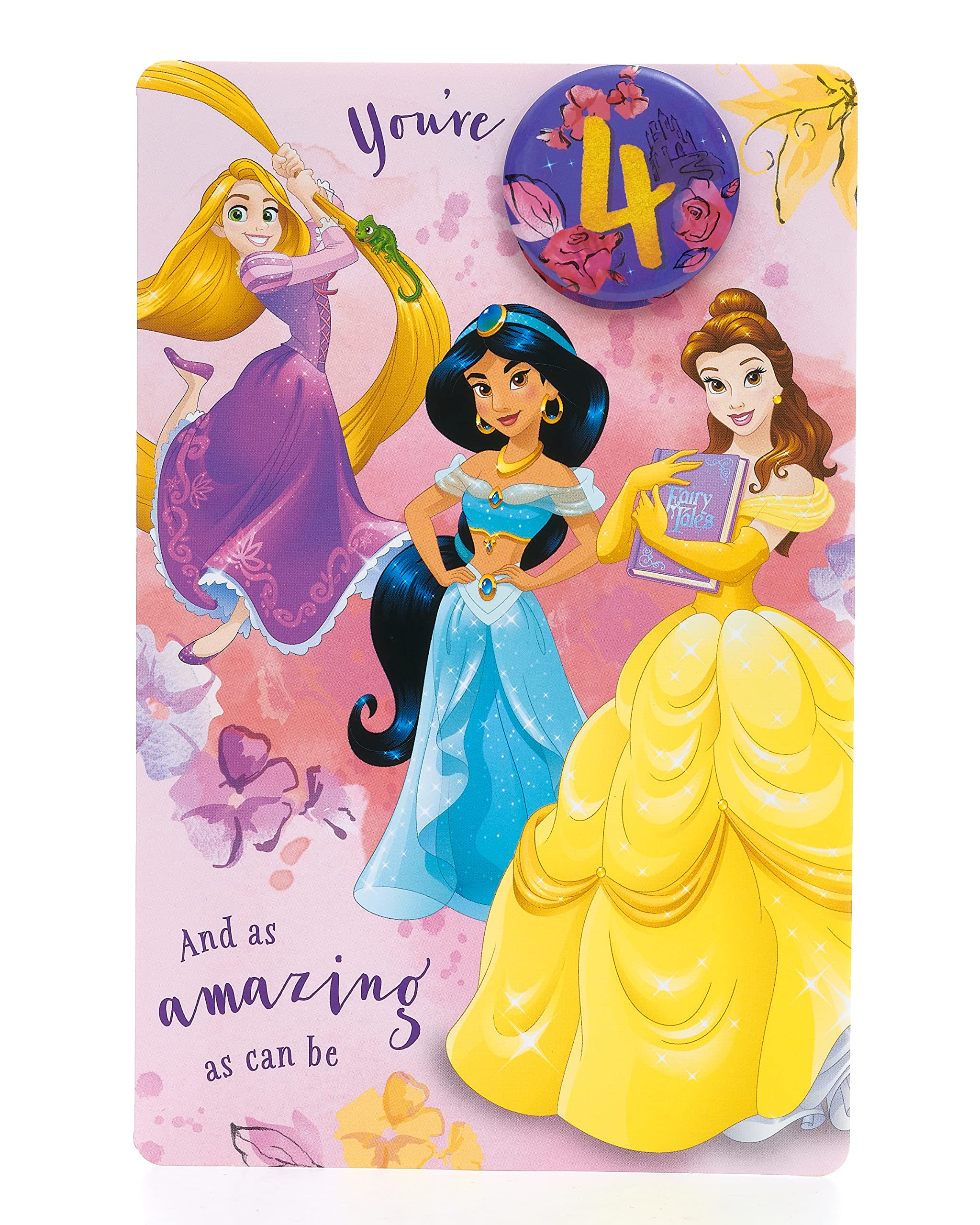 UK Greetings Disney Princess 4th Birthday Card - FSC Certified | 143 x 216 mm 1