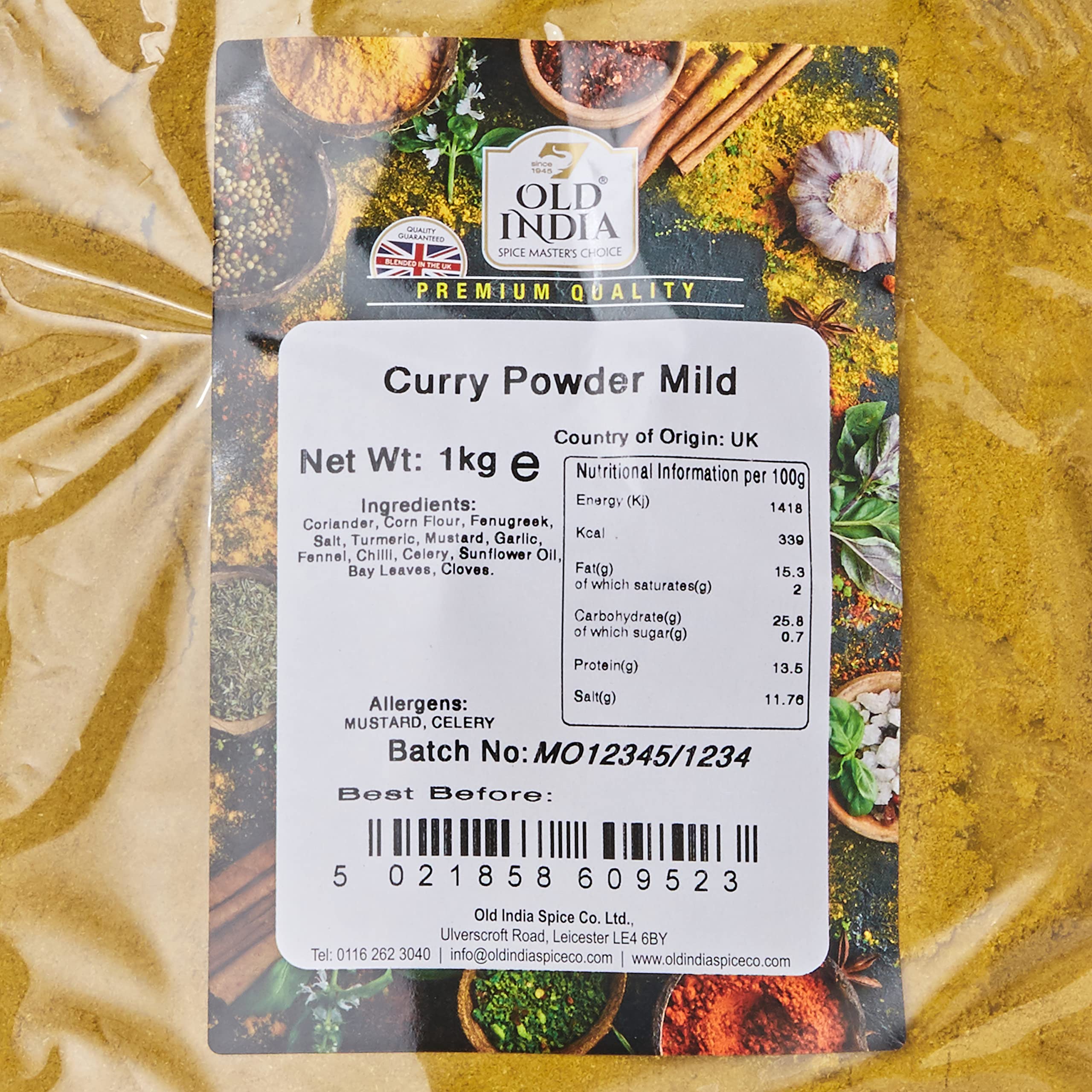 Old India Mildes Currypulver 1kg - Natürliche Gewürzmischung 3