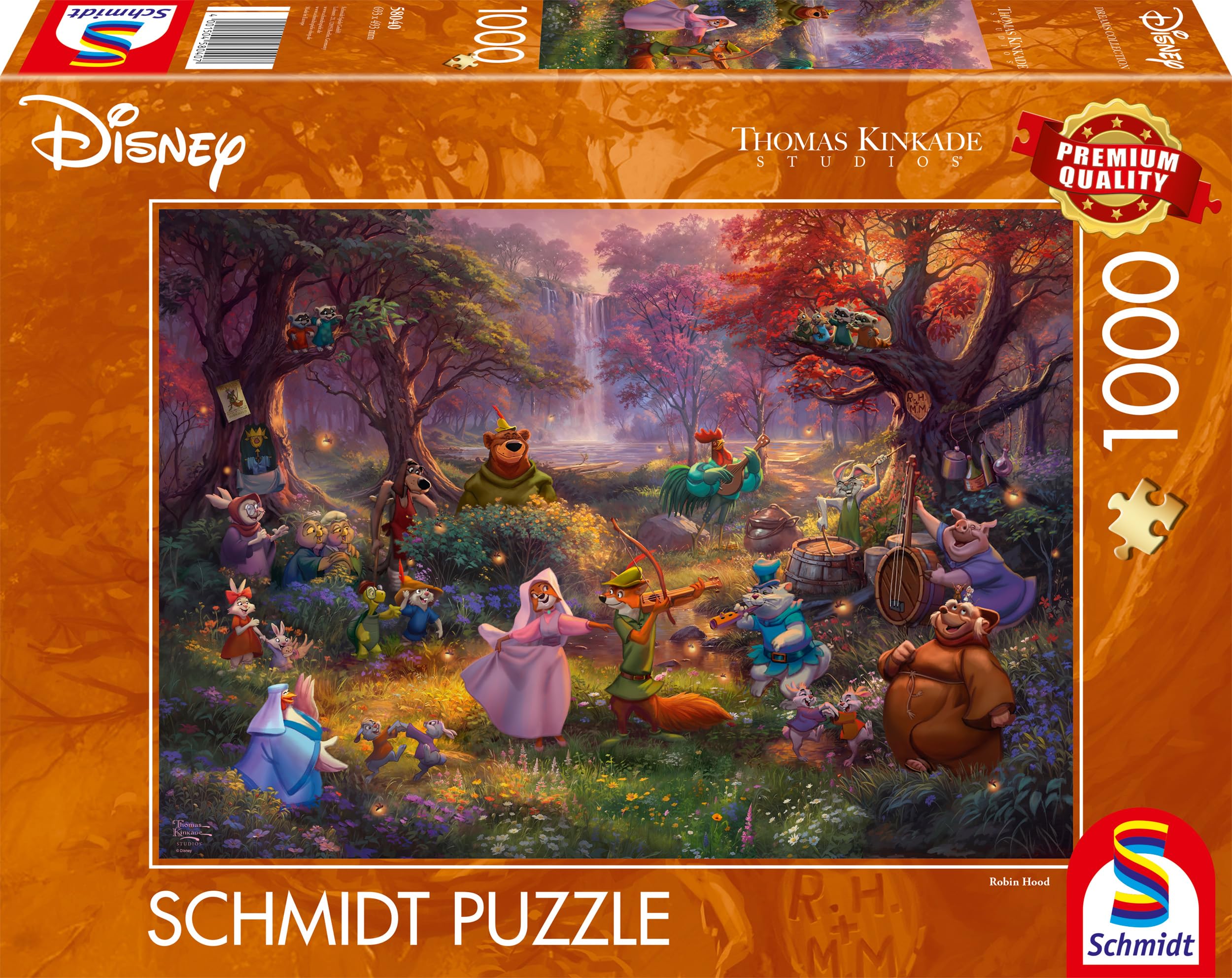 Schmidt Thomas Kinkade Disney Robin Hood Jigsaw Puzzle - 1000 Pieces | Classic Edition