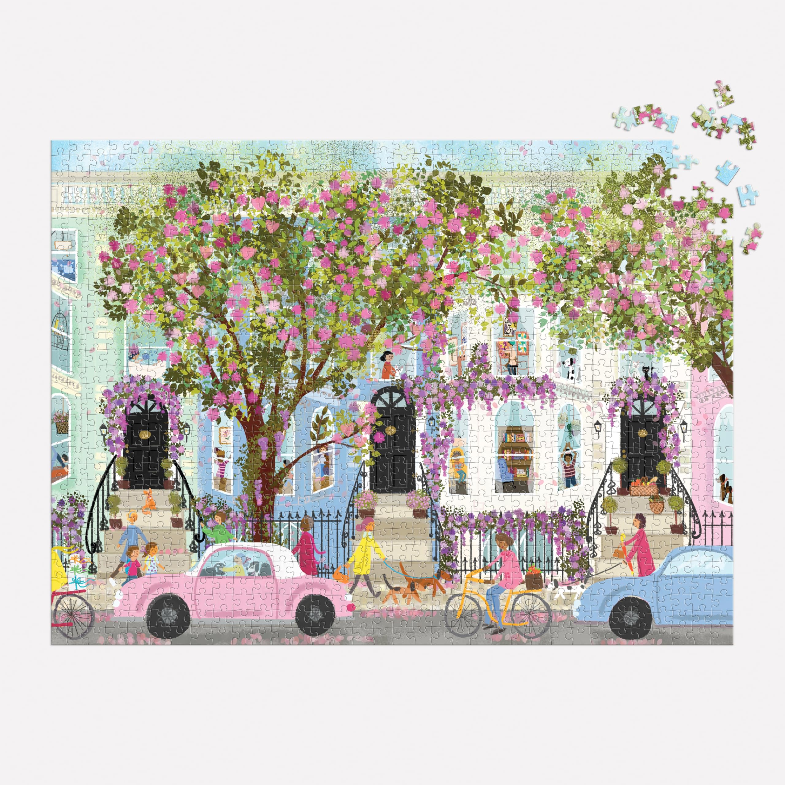 Galison Springtime Terrace Puzzle - Joy Laforme Art | 1000 Pieces | 20 x 20 Inches 4