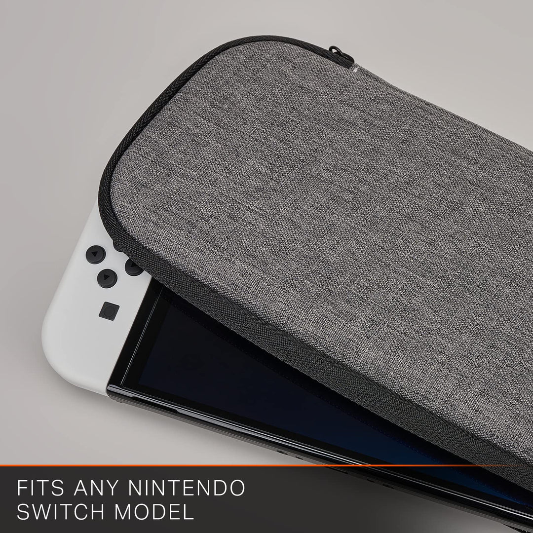 PowerA Slim Case for Nintendo Switch - OLED Model, Switch, and Switch Lite - Charcoal