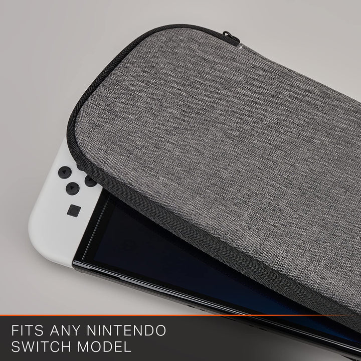 PowerA Slim Case for Nintendo Switch - OLED Model, Switch, and Switch Lite - Charcoal