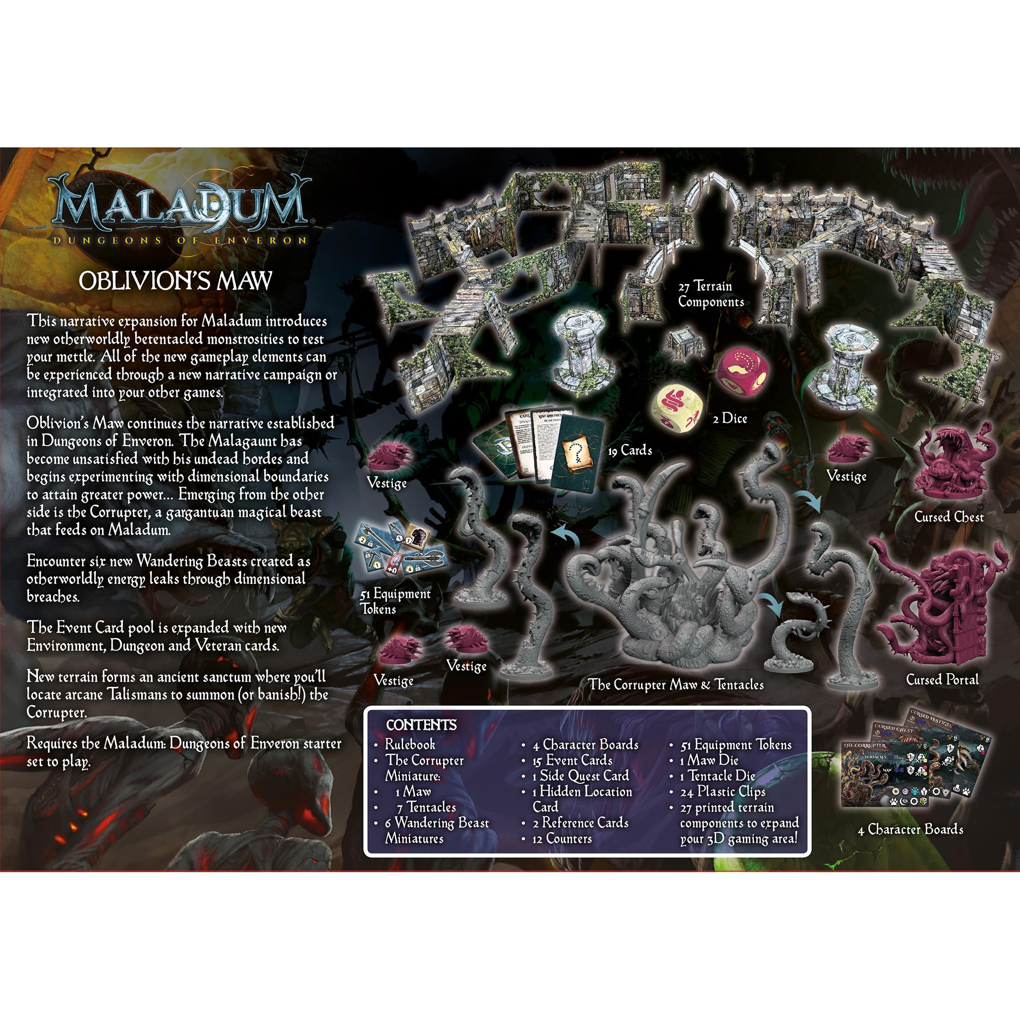 Battle Systems Maladum: Oblivion's Maw Expansion – Fantasy Dungeon Crawler mit 3D-Gelände 8