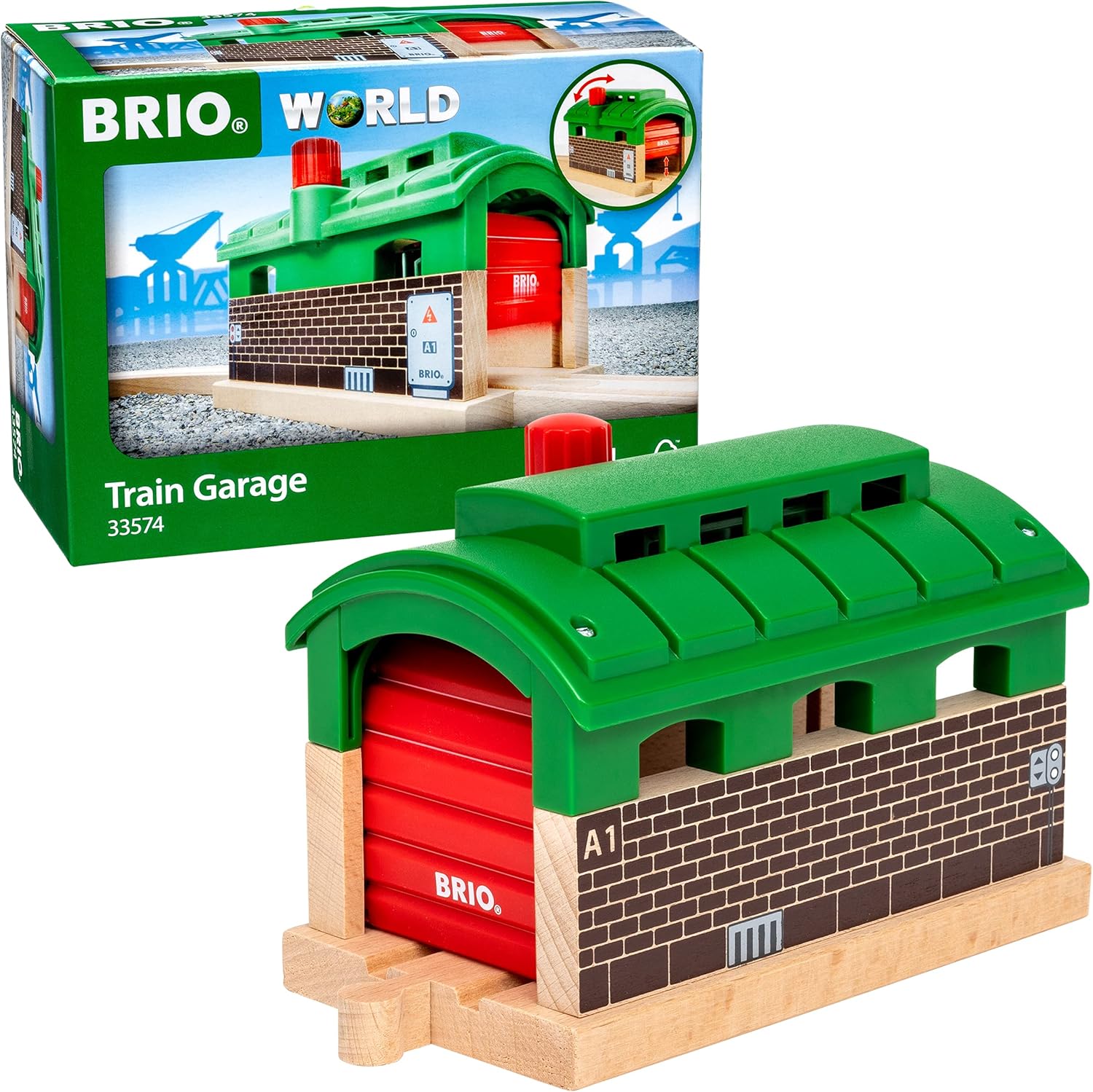 BRIO World Train Garage - Wooden Playset for Kids 3 Years Up 1