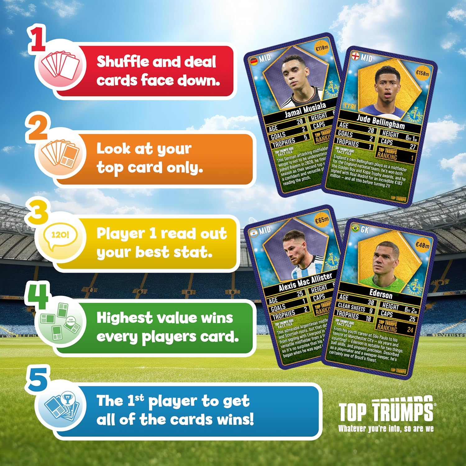 Top Trumps World Football Stars Top 200 Starter Kit Card Game 14