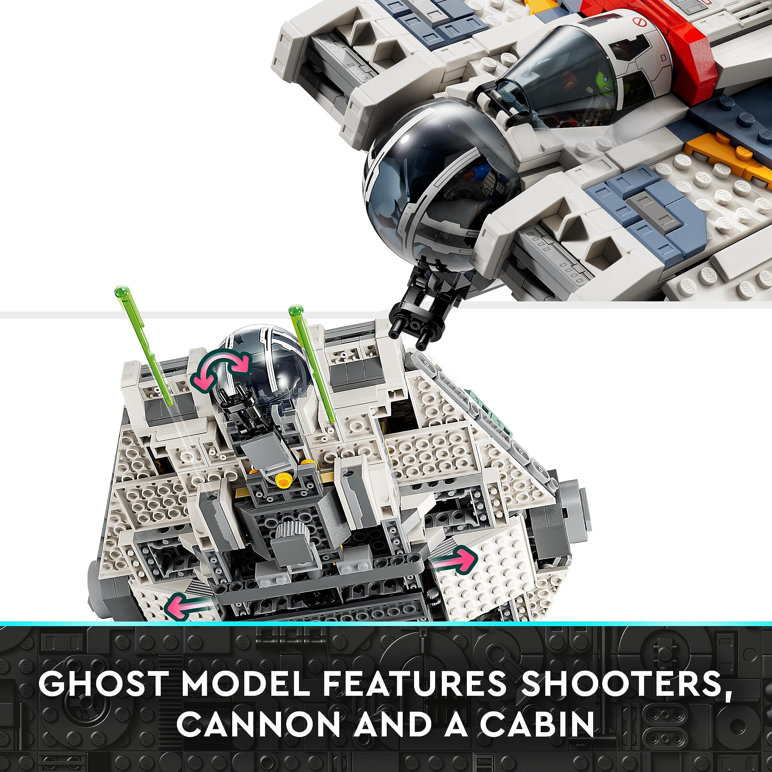 LEGO 75357 Star Wars Ghost & Phantom II Set with 2 Brick-Built Ahsoka - Building Toy for Ages 10+ 5