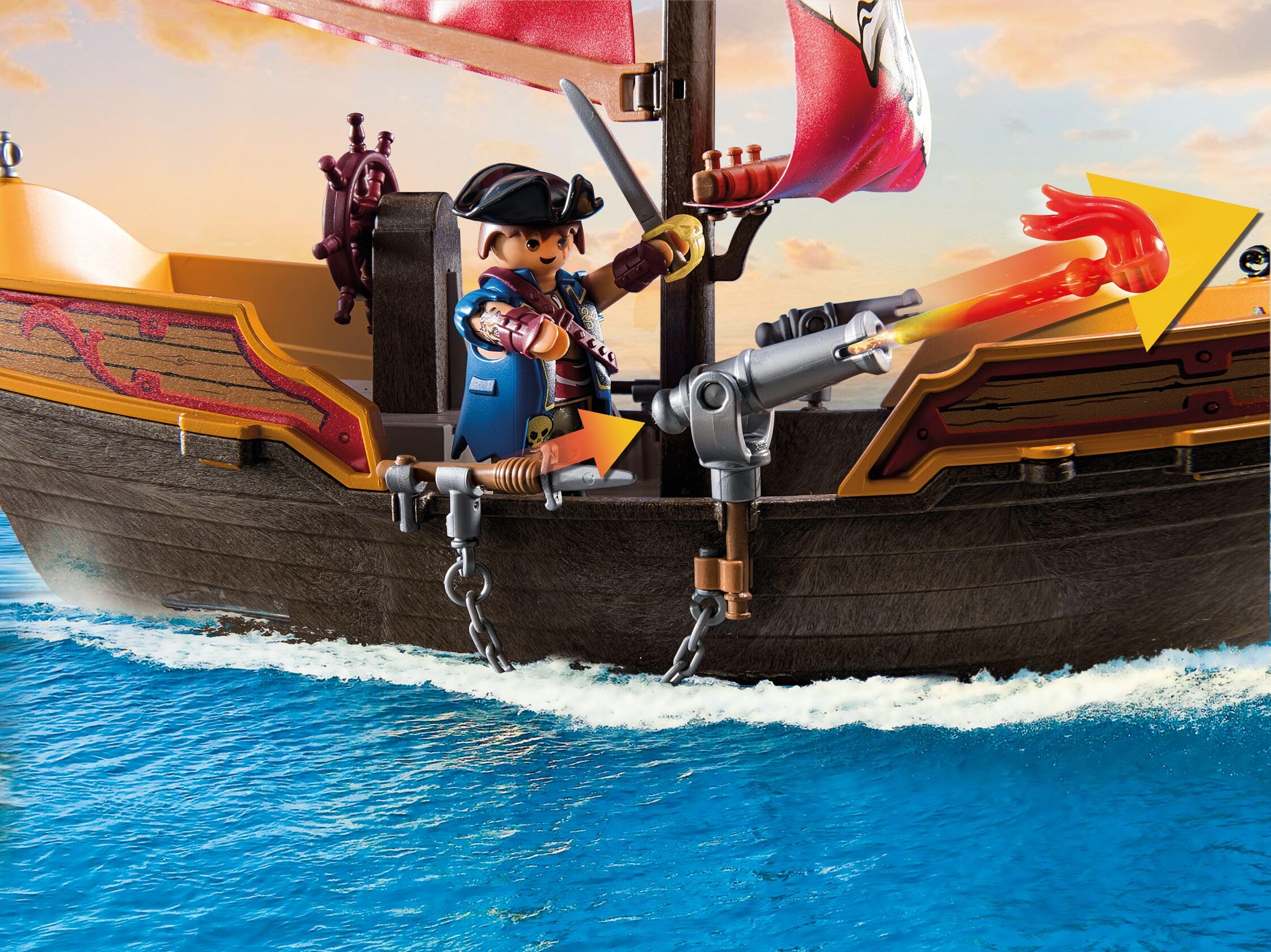Playmobil Pirates: Small Pirate Vessel 71418 | 101 Pieces | Ages 4+ 3