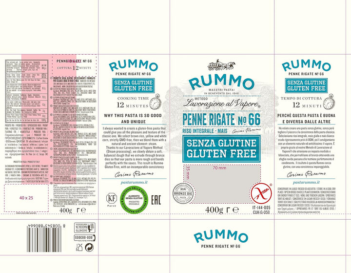 Rummo Gluten Free Penne No.66, 400g