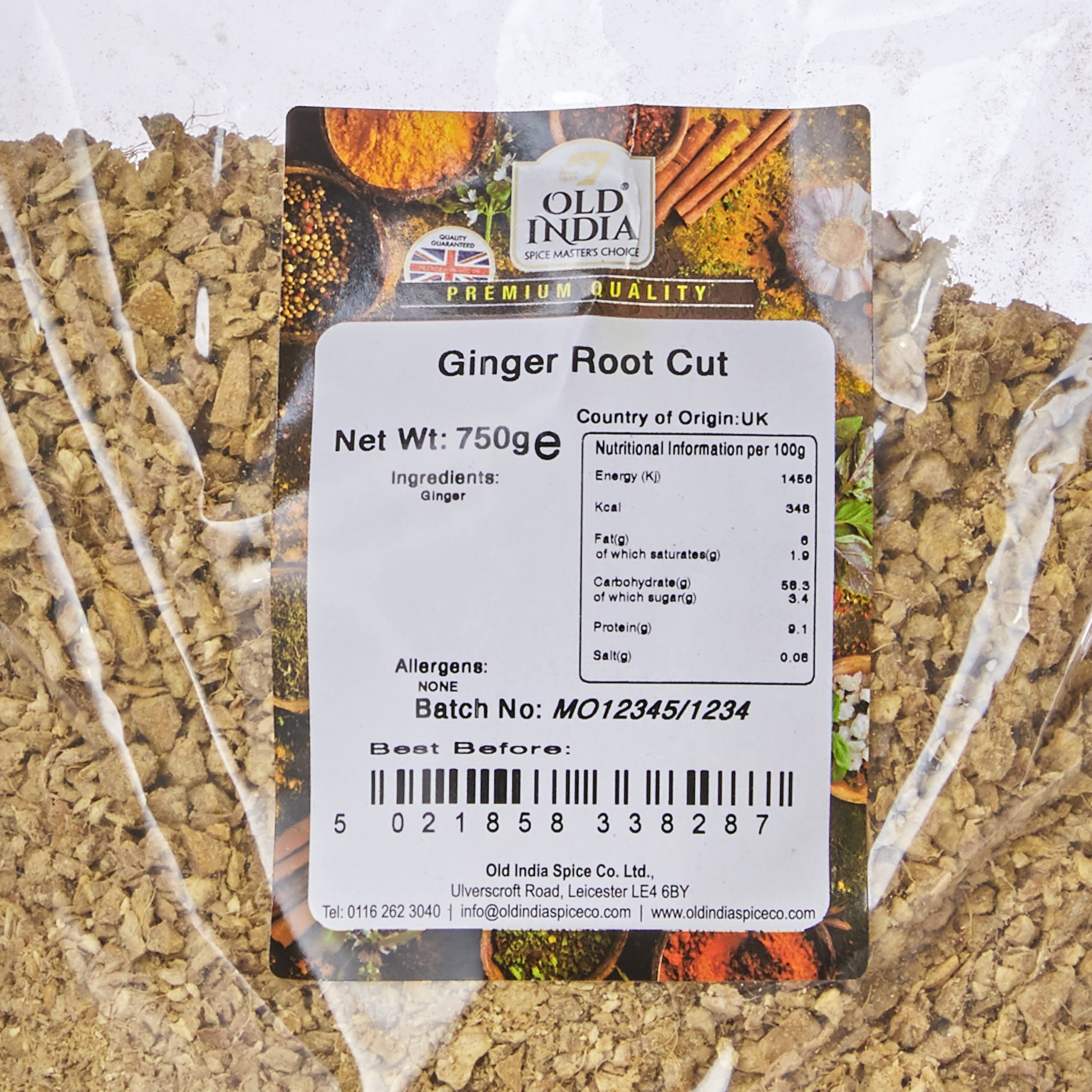 Old India Ginger Root Cut 750 g 3