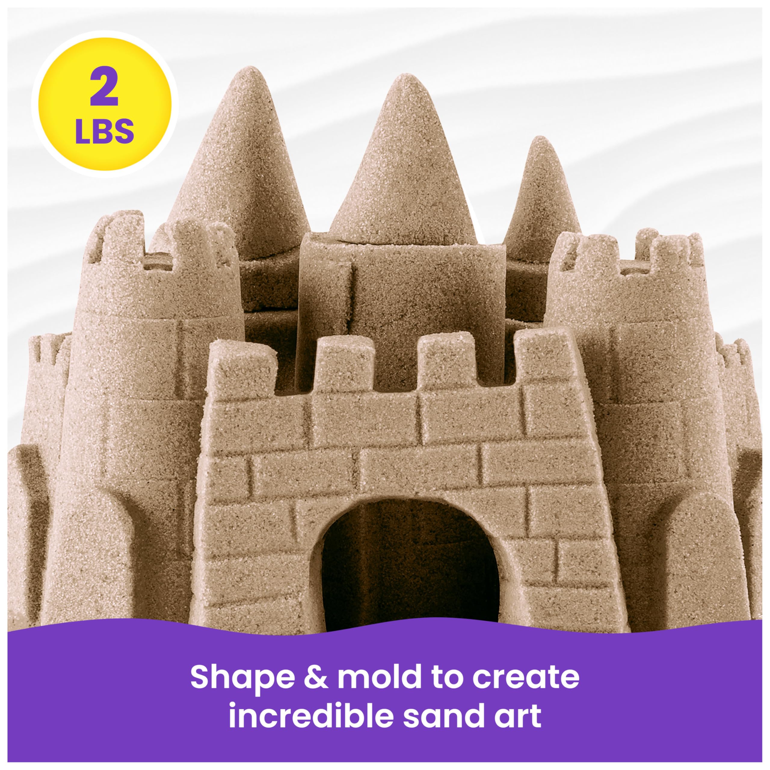 Kinetic Sand Naturbraun 907 g – Sensorischer Spielsand zum Drücken und Formen für Kinder 3