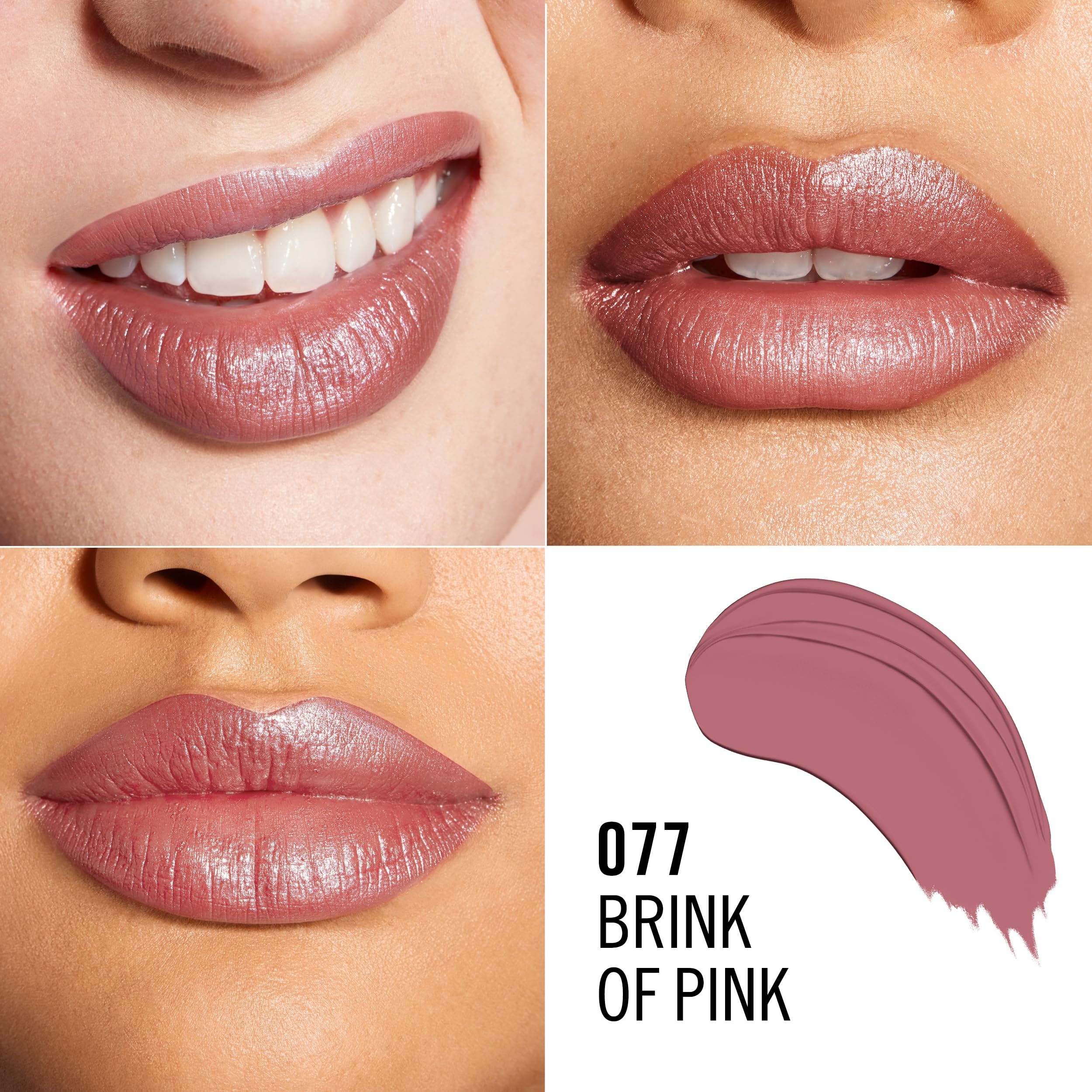 Rimmel Lasting Finish Lipstick 077 Brink Of Pink - Creamy Satin Finish, 10g 5