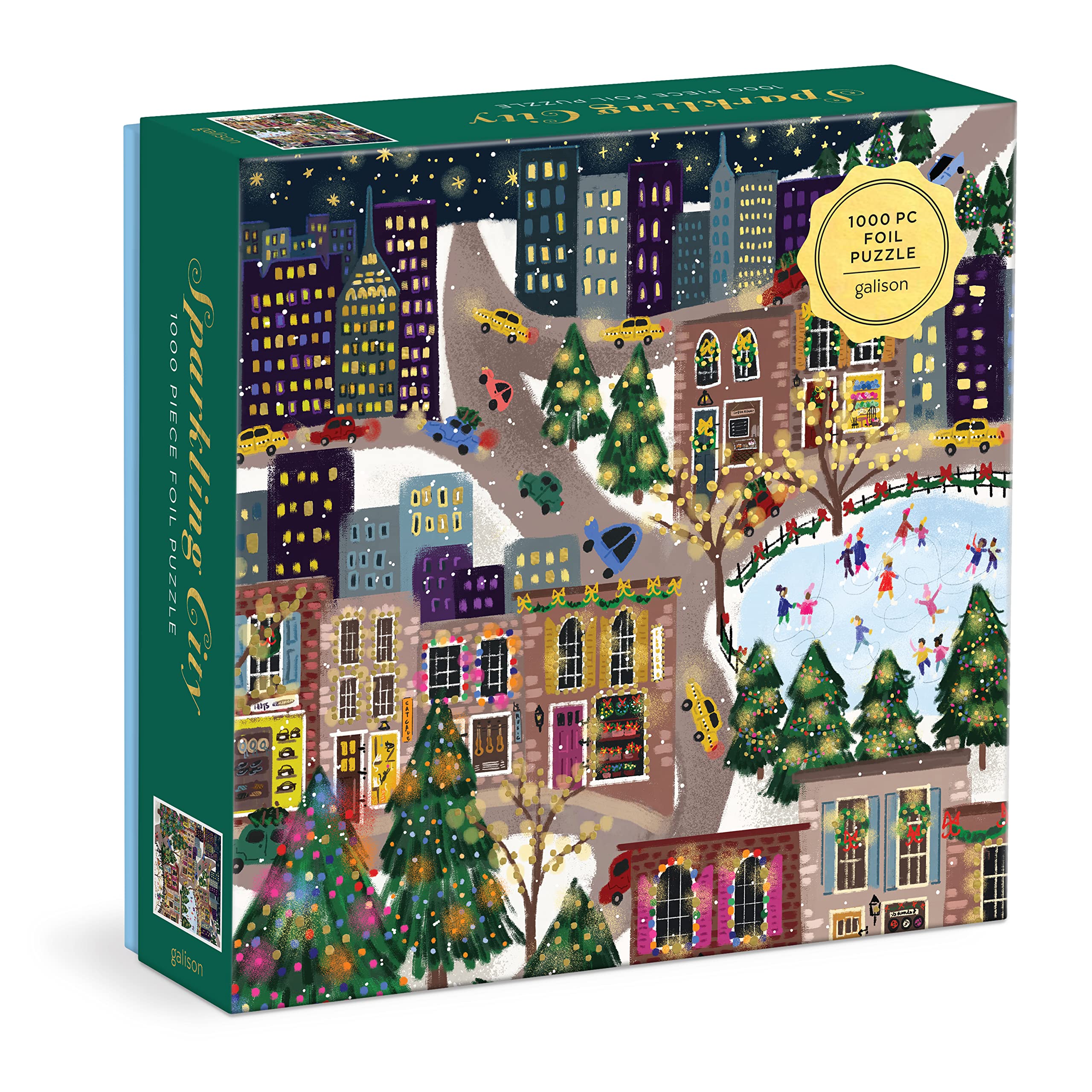 Galison Joy Laforme Sparkling City 1000 Piece Foil Jigsaw Puzzle | 27 x 20 Inches 1