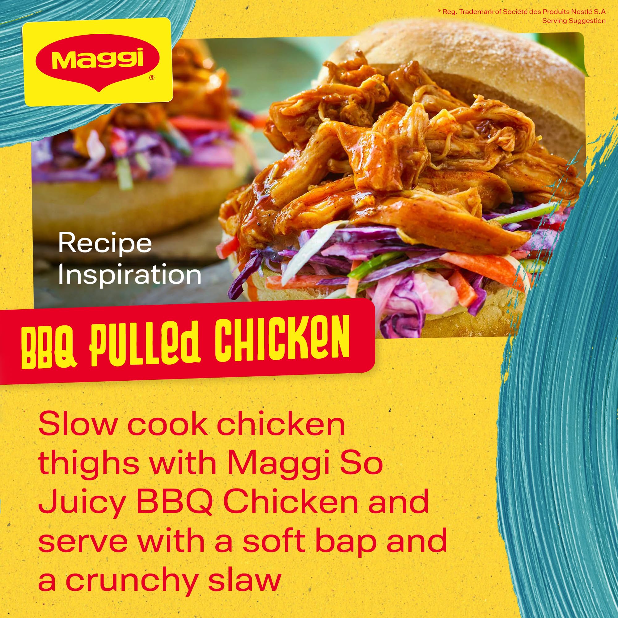 MAGGI So Juicy BBQ Chicken Recipe Mix (41g Sachet) 4