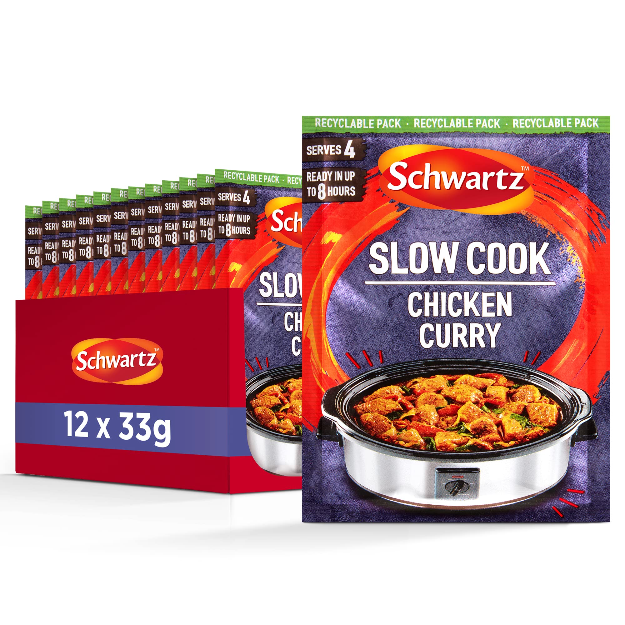 Schwartz Chicken Curry Slow Cookers Recipe Mix 33g | Pack of 12 | No Artificial Ingredients 1