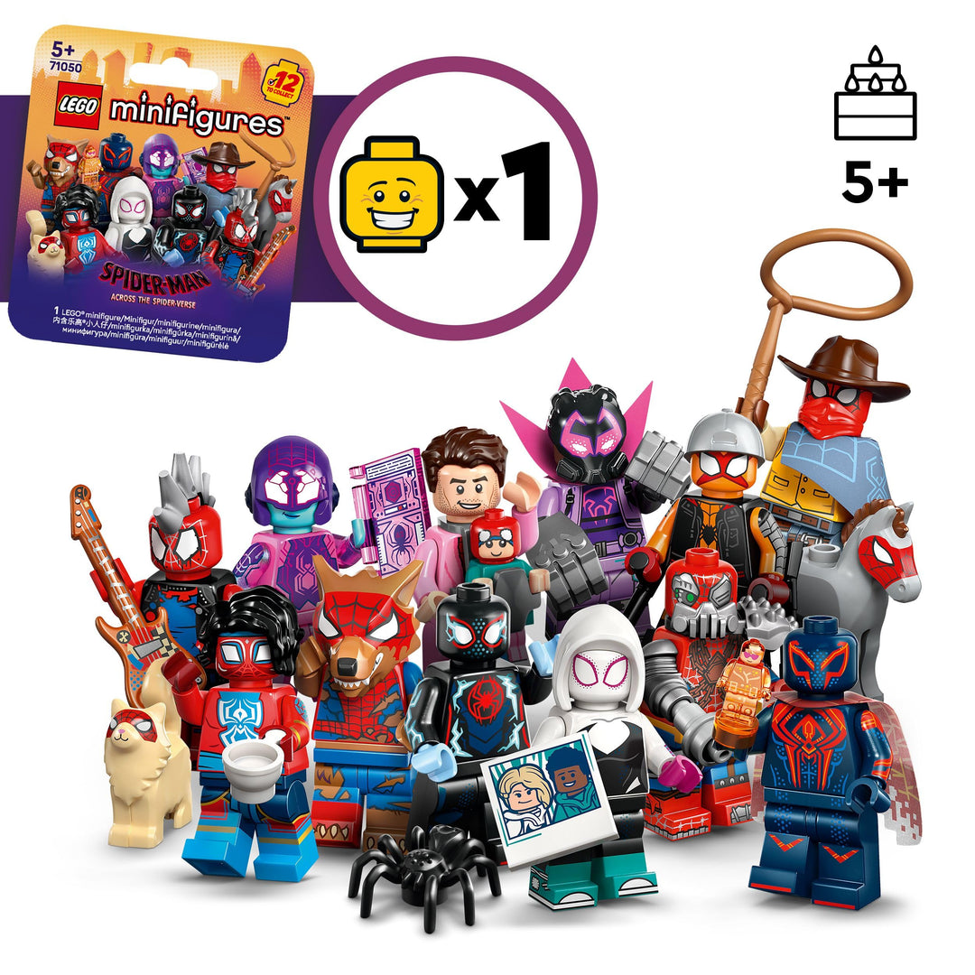 LEGO Minifigures Spider-Man: Across the Spider-Verse - 1 of 12 Collectible Figures (Aged 5+)