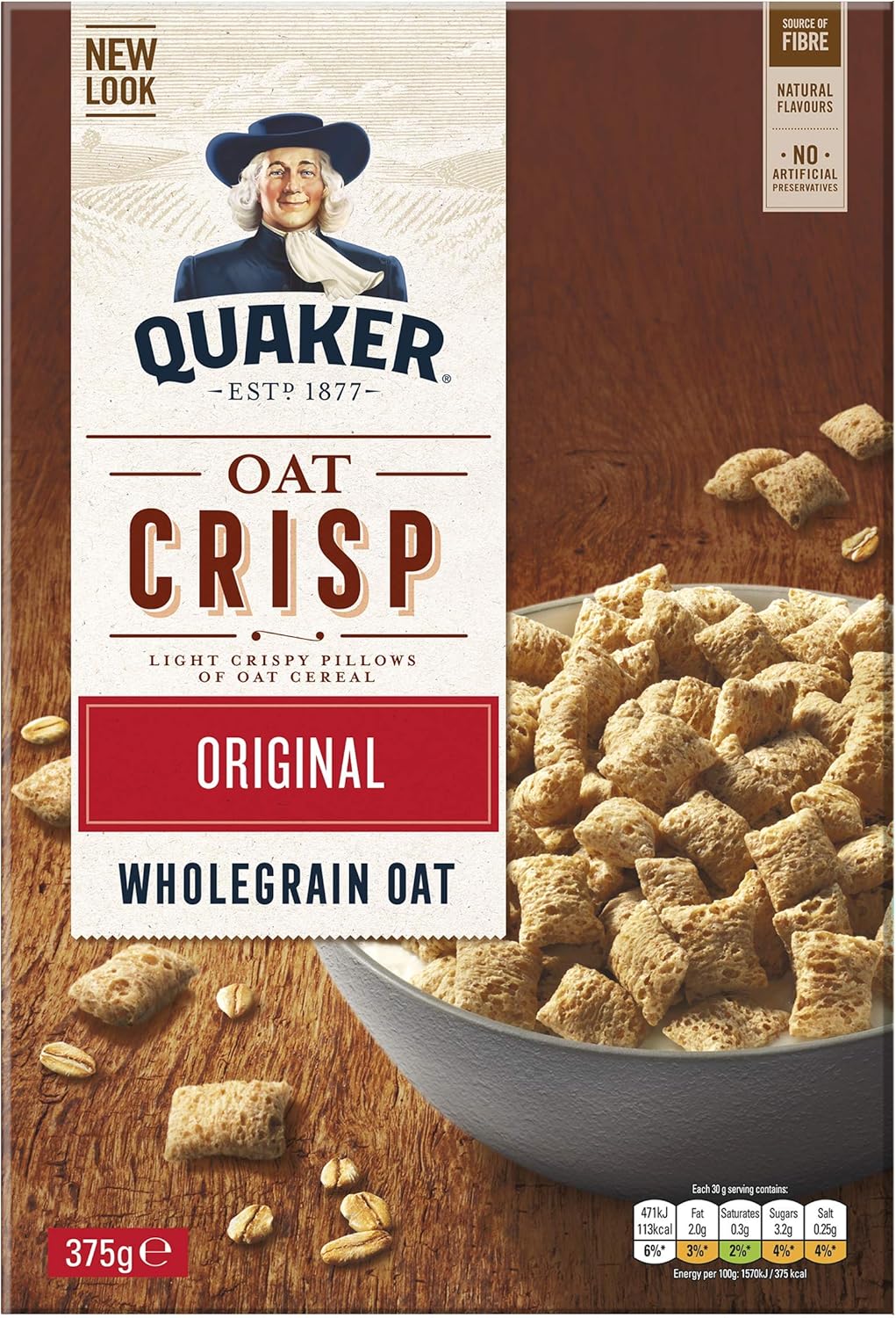 Quaker Oat Crisp Original Cereal, 375g