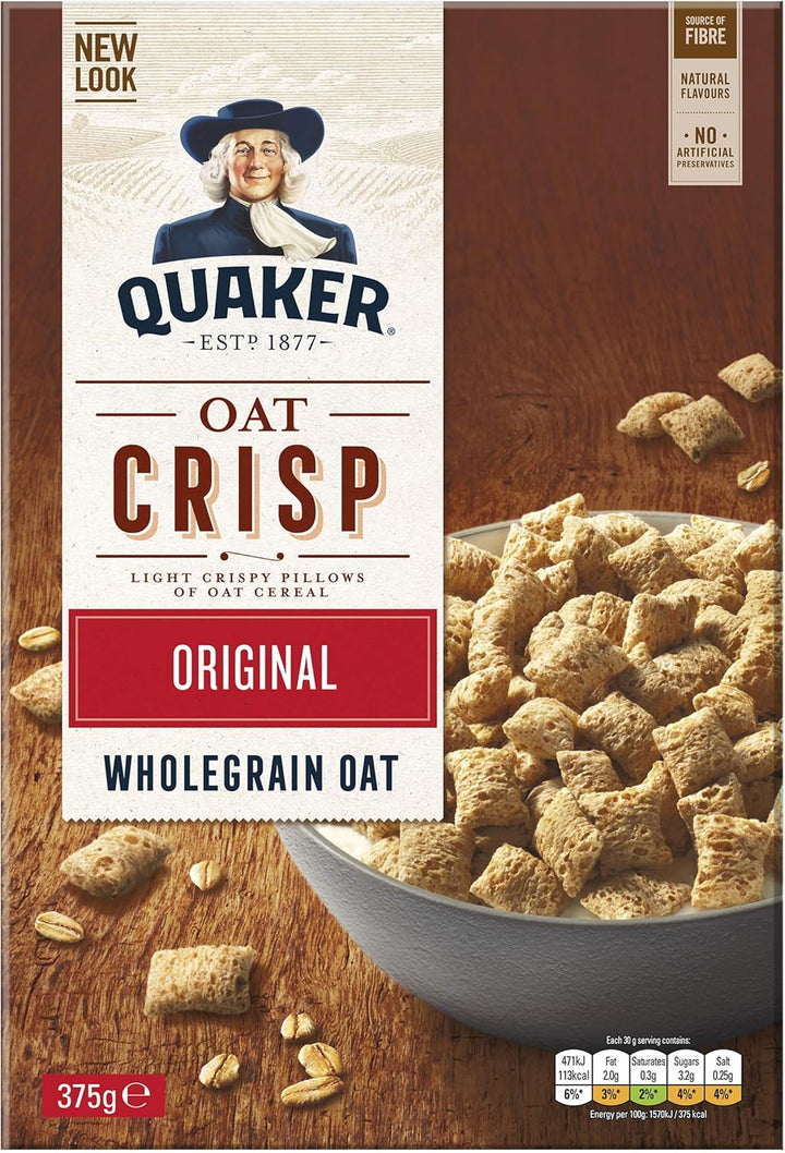 Quaker Oat Crisp Original Cereal, 375g