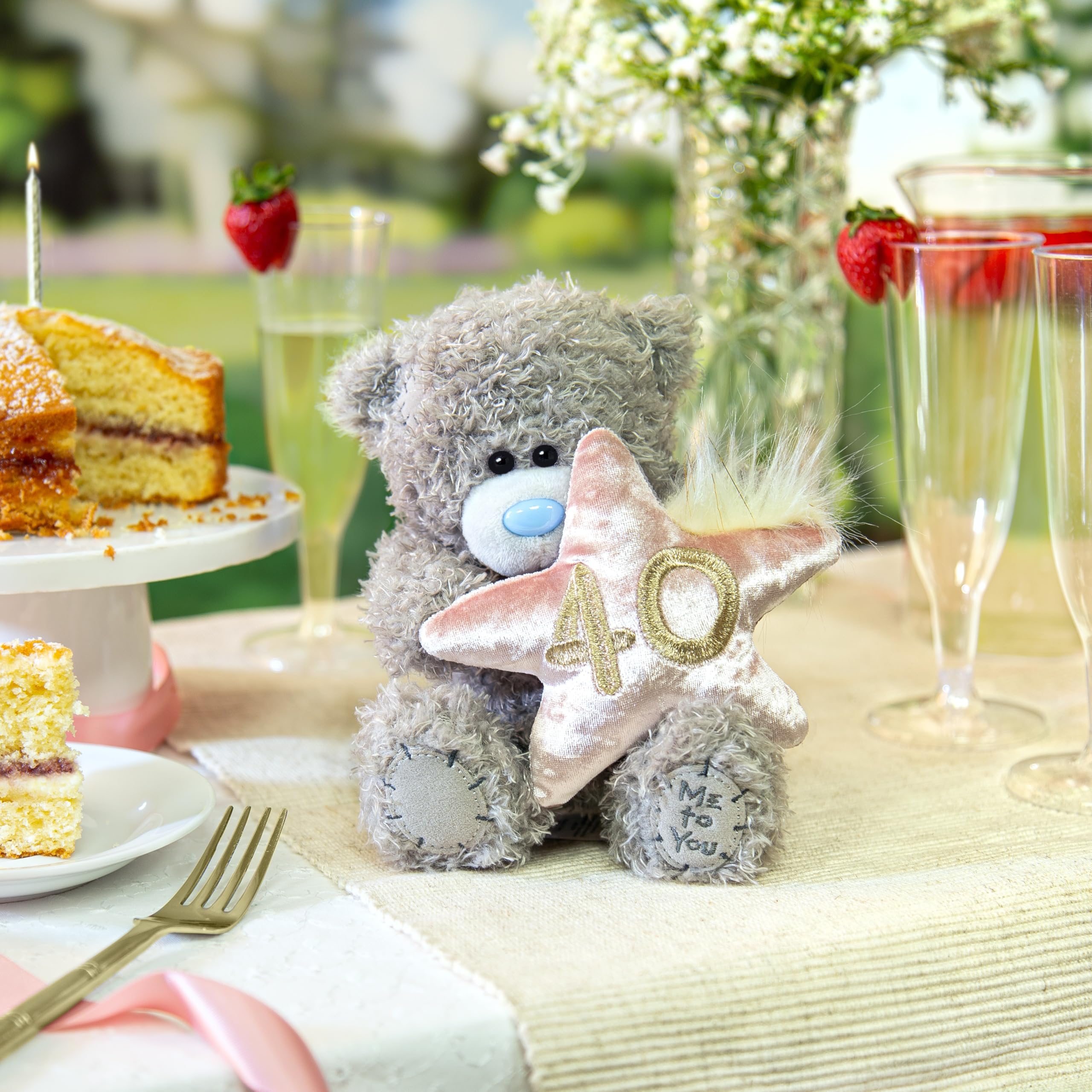 Me To You Tatty Teddy 40th Birthday Bear Plush | 15cm High | Soft Polyester 2