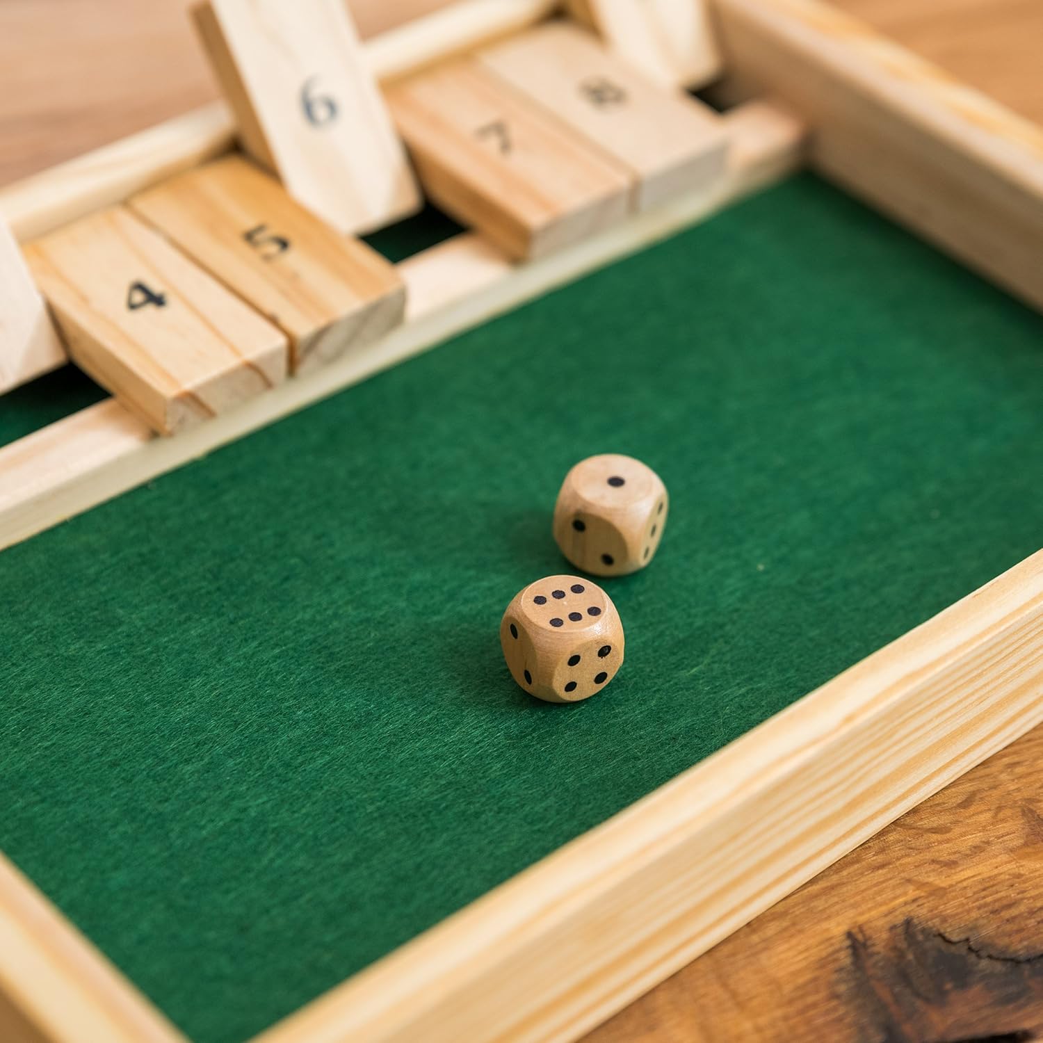 Toyrific Shut The Box Wooden Dice Game - 9 Number Classic Board Game 5
