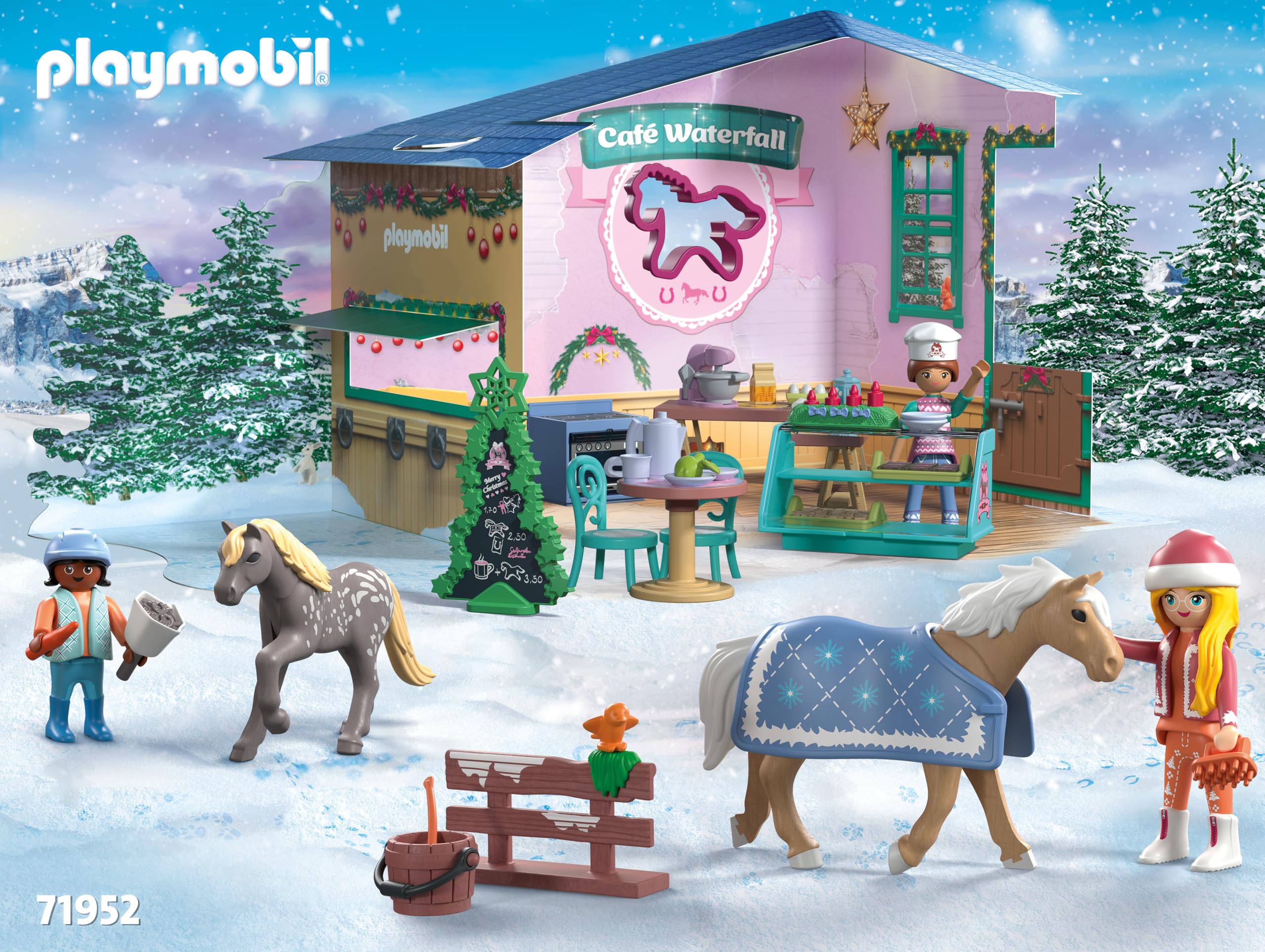 PLAYMOBIL Horses of Waterfall - Christmas Baking in the Riding Café Playset - Ages 4-10 4