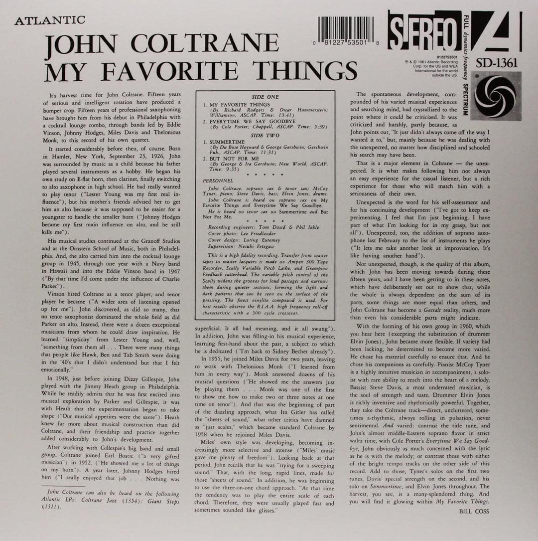 John Coltrane - My Favorite Things [Vinyl] VINYL
