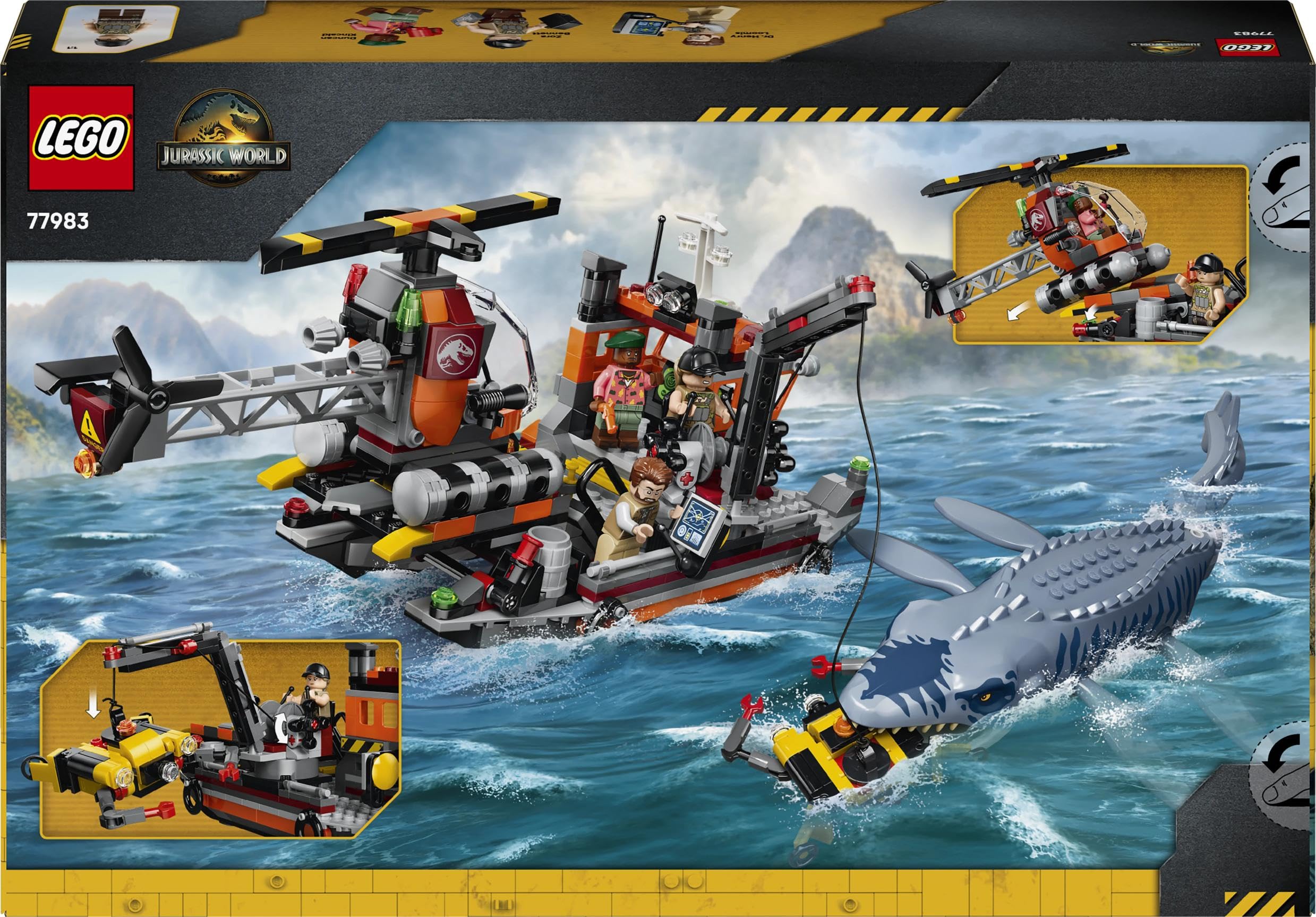 LEGO Jurassic World Mosasaurus Dinosaur Boat Attack Building Set (7+) - 77983 5