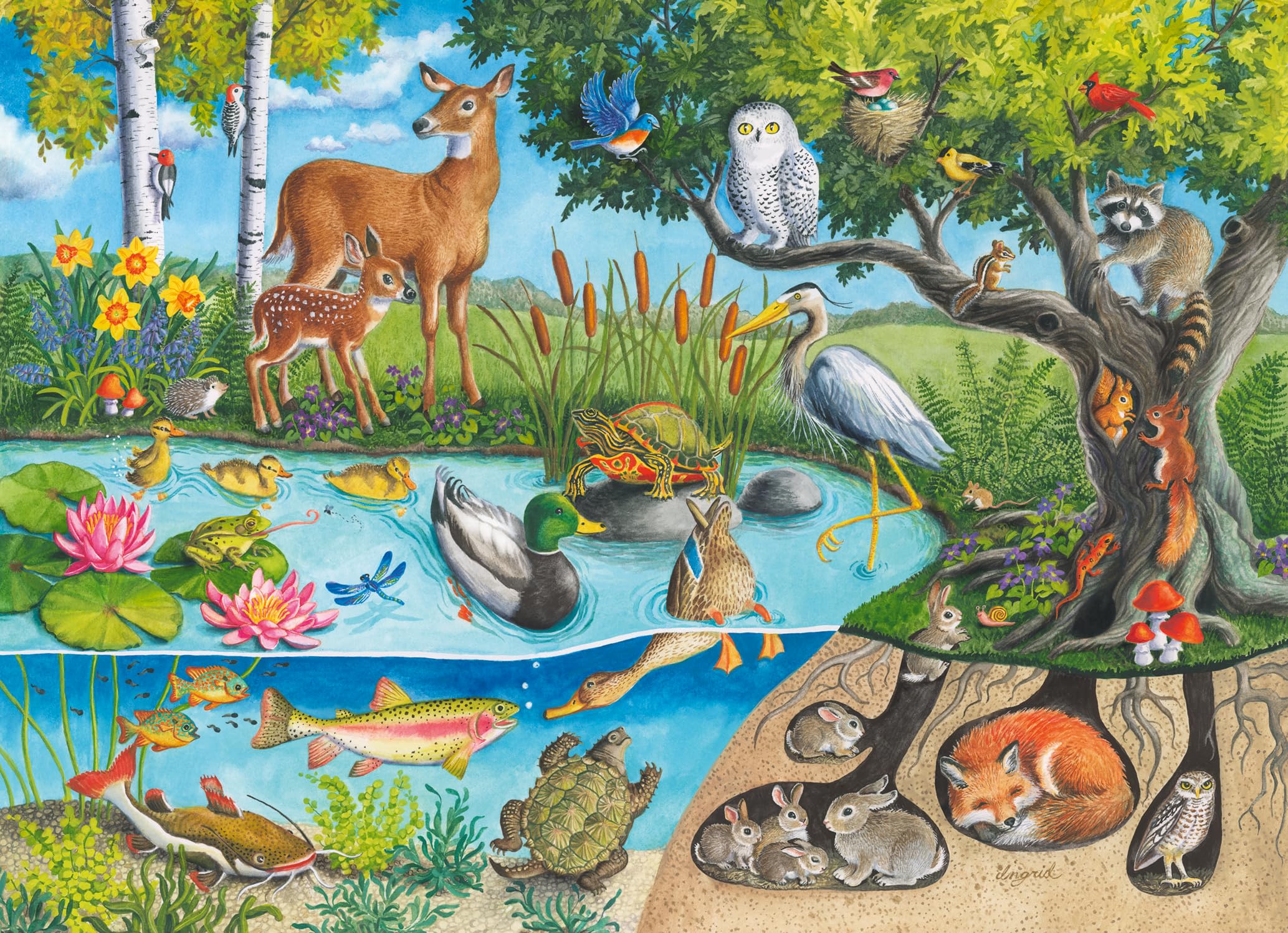 Ravensburger Animals Above & Below Jigsaw Puzzle - 60 Pieces | Ages 4+ | 36x26cm
