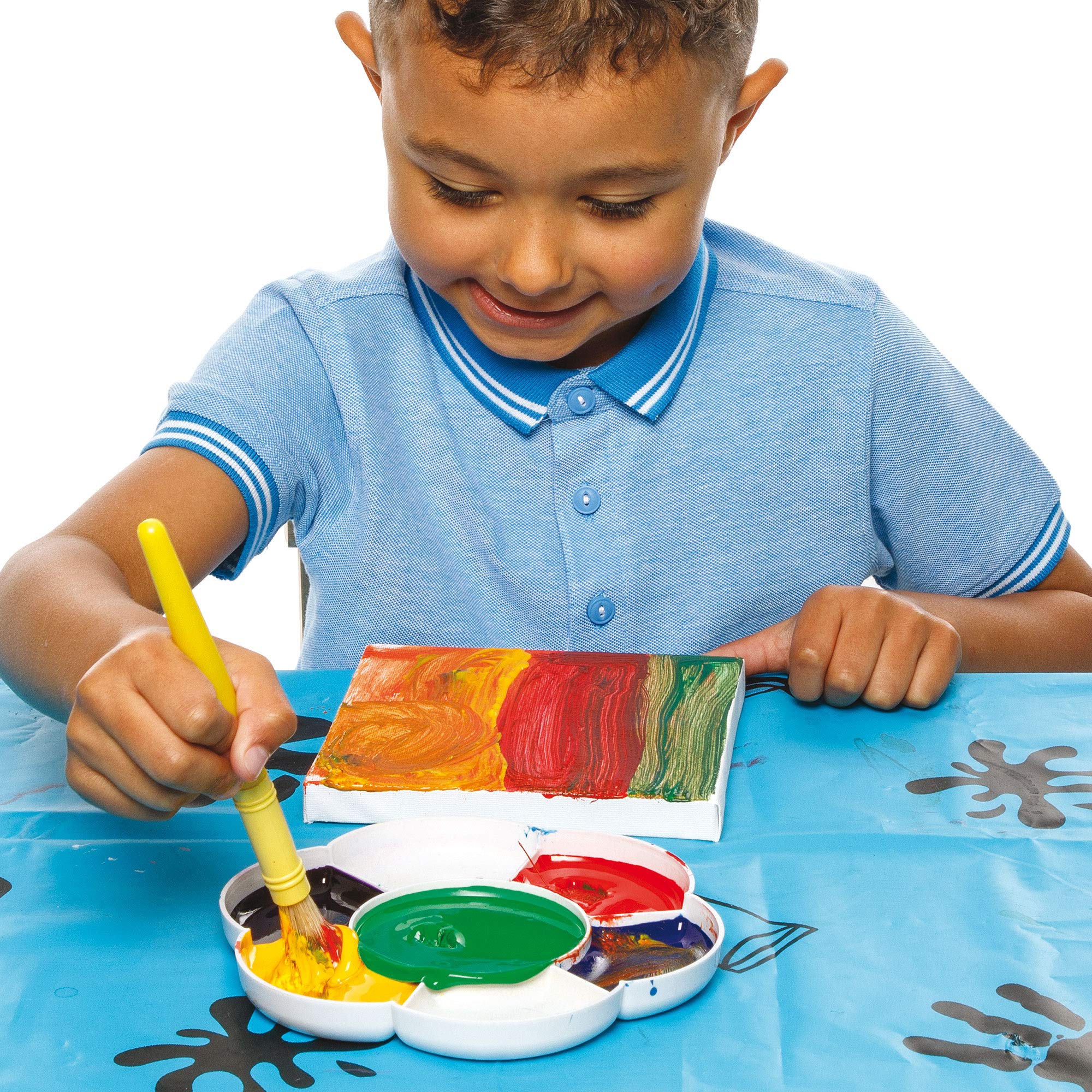 Baker Ross Kids Paint Brush Set - 25 Assorted Brushes and Foam Dabbers 4