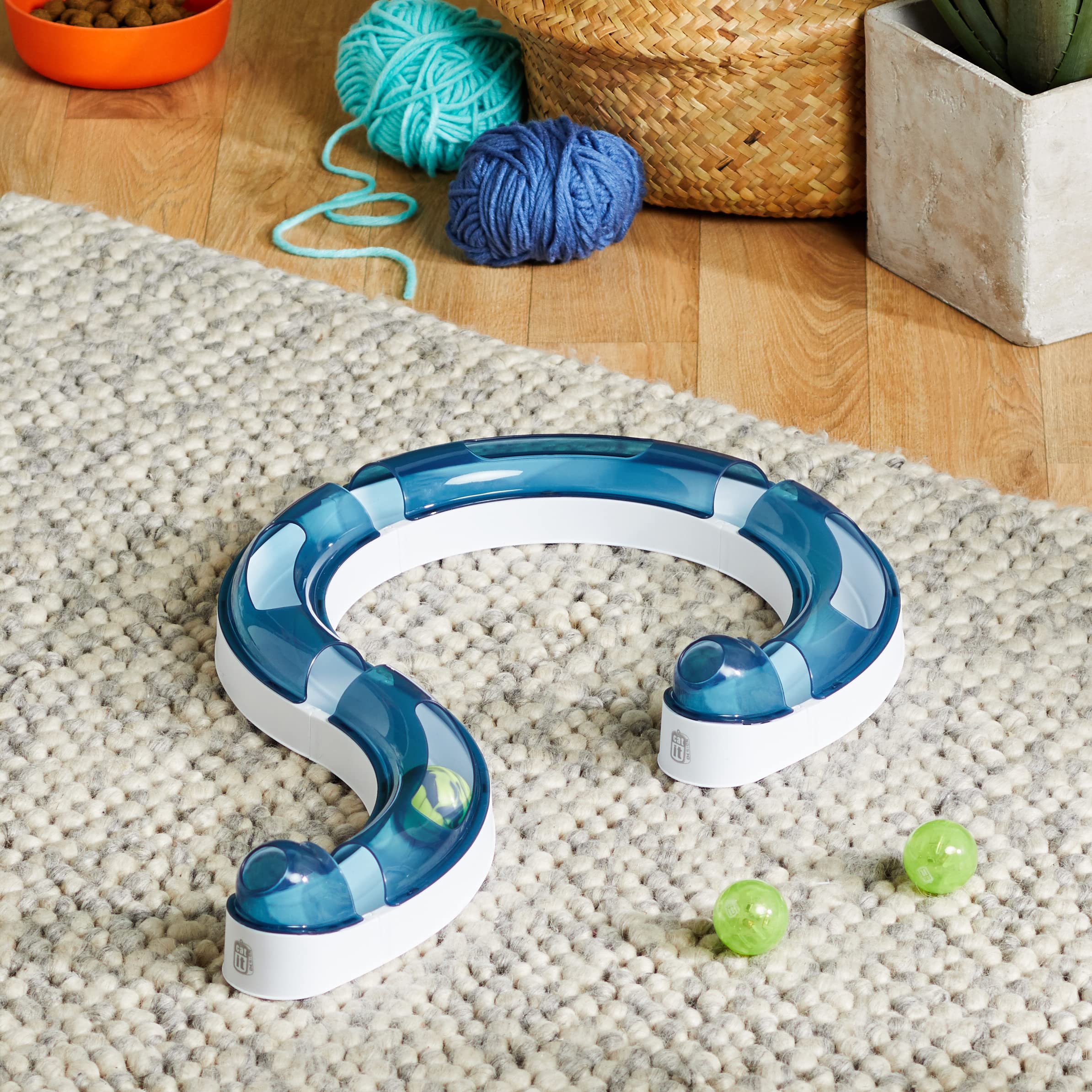 Catit Senses 2.0 Play Circuit Cat Toy - Peek-a-Boo Track | Enables 100+ Layouts | Plastic