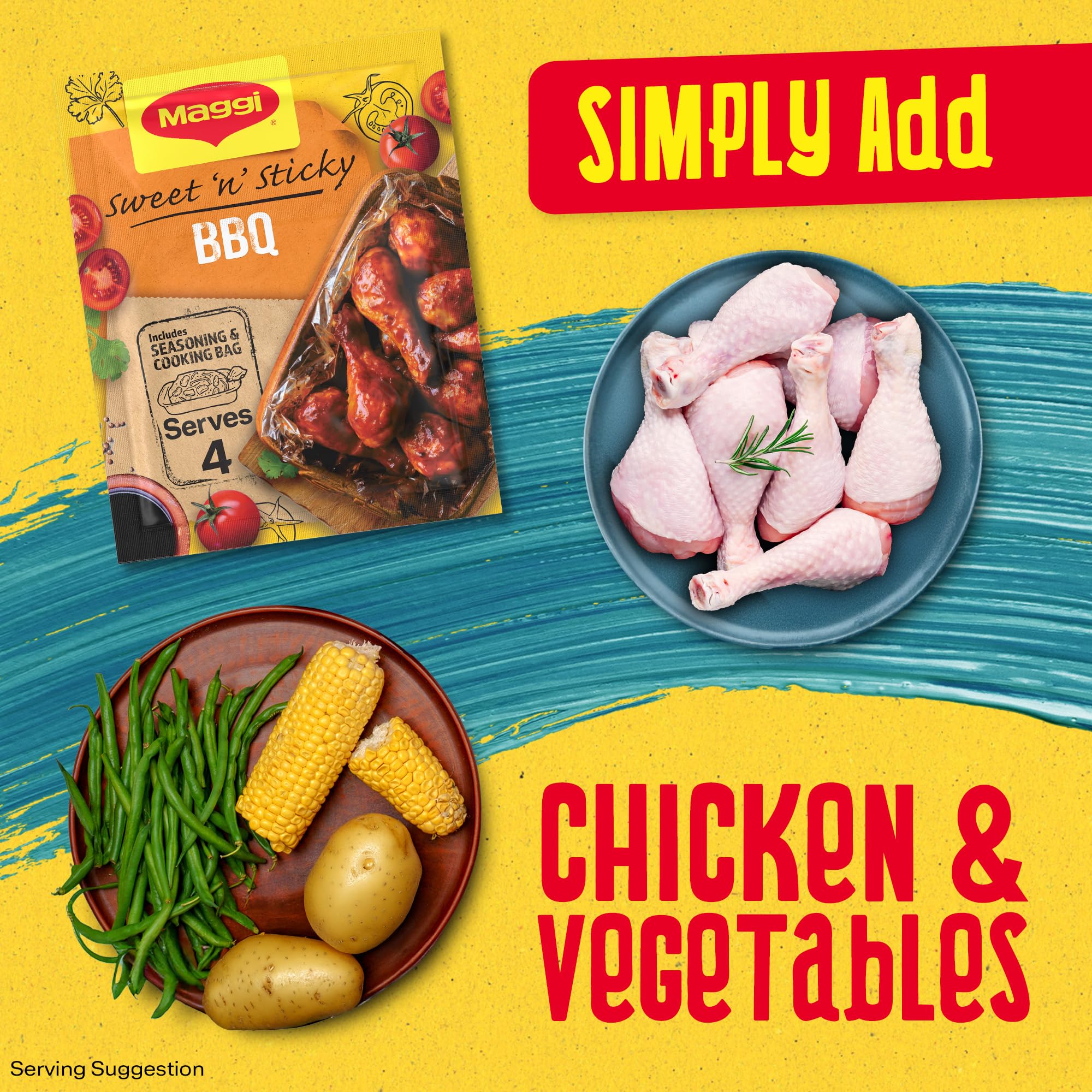 MAGGI So Juicy BBQ Chicken Recipe Mix (41g Sachet) 5