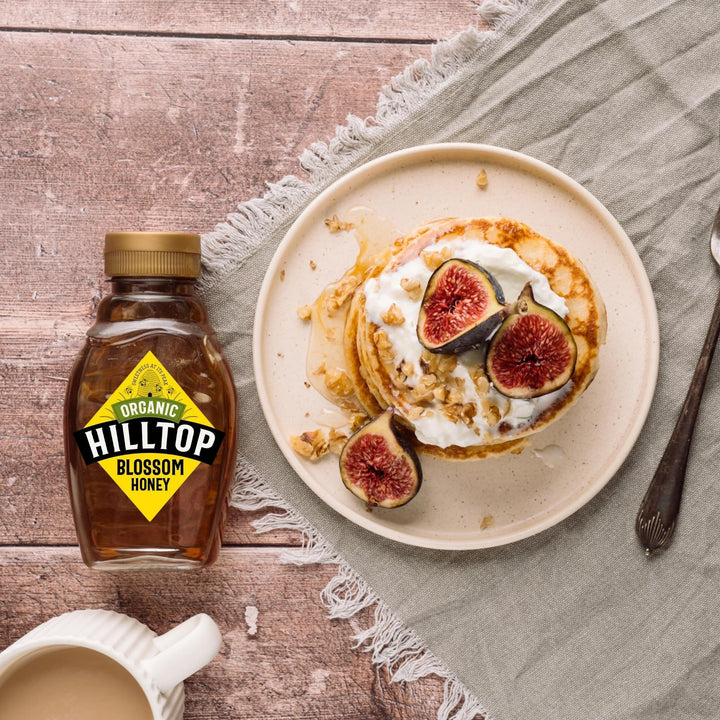 Hilltop Honey - Organic Blossom Honey - Squeezy Bottle - 340g