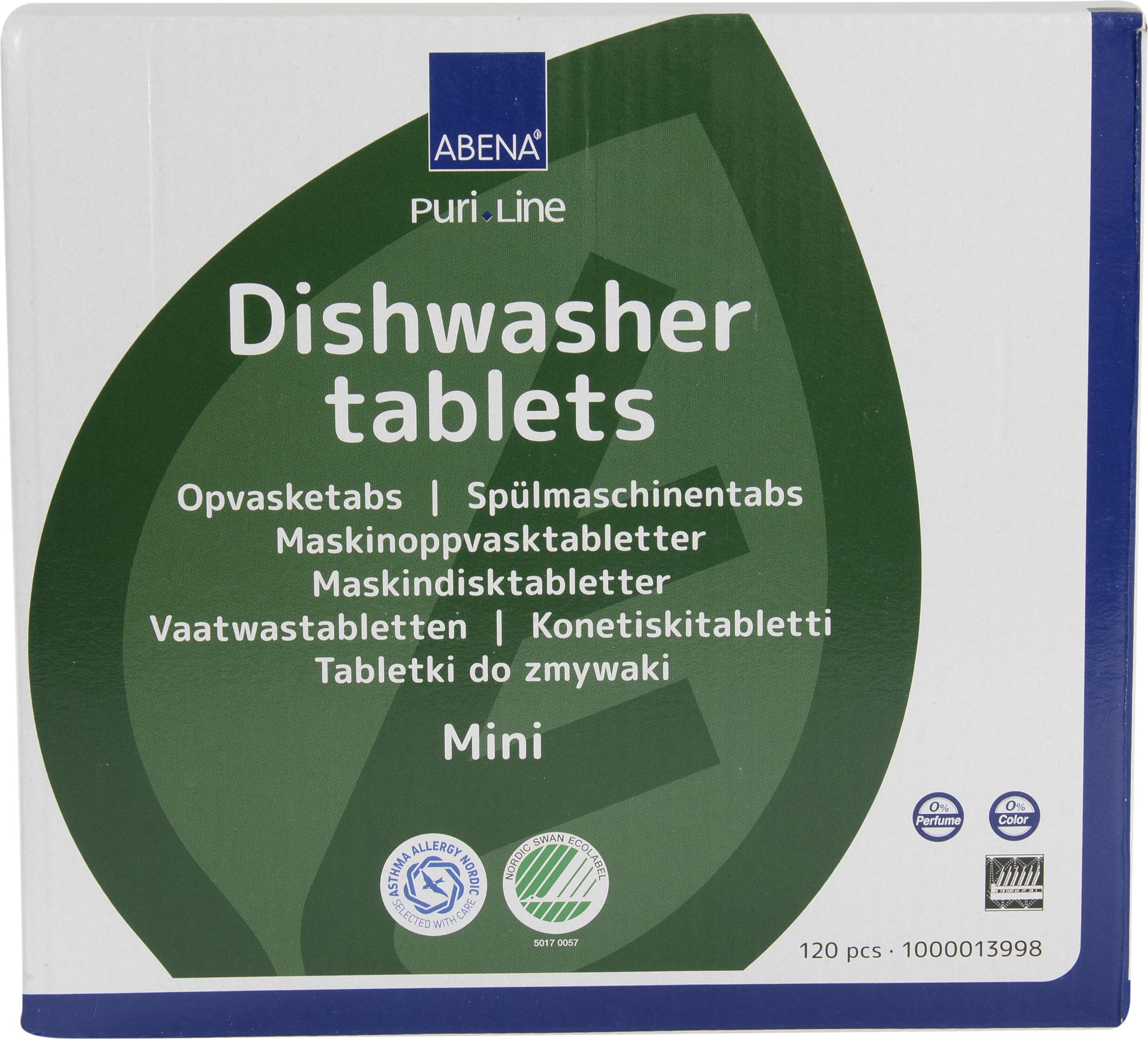 ABENA PuriLine Dishwasher Tablets - 120 Count Bulk Pack | Unscented | Phosphate Free