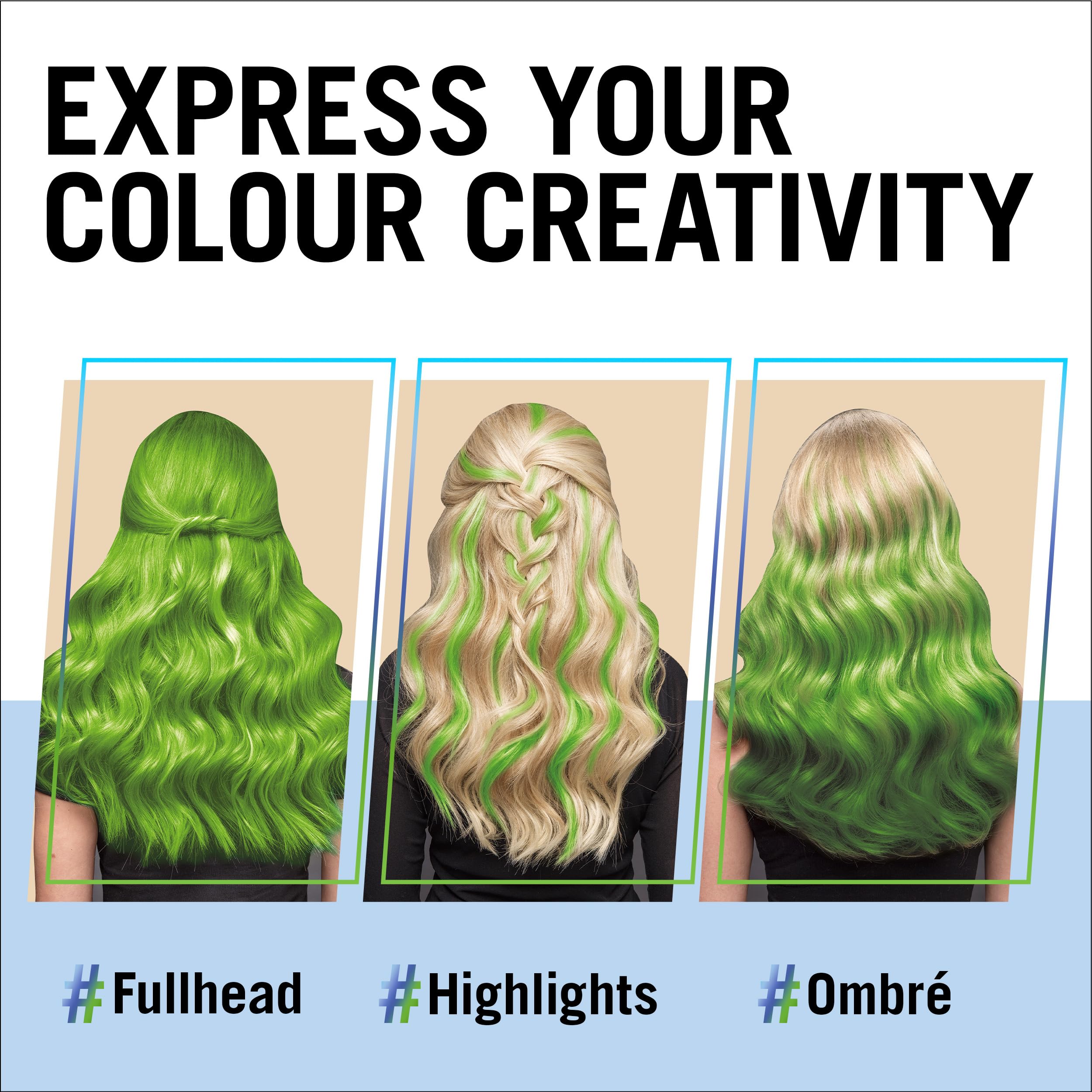 Schwarzkopf LIVE Ultra Brights or Pastels Vivid Green 024 - Semi-Permanent Hair Dye with Conditioner (50ml) 8
