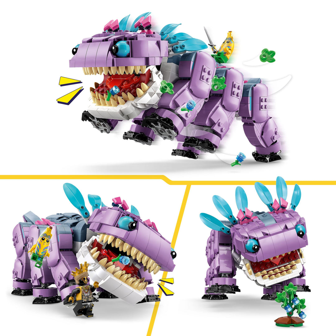 LEGO Fortnite Klombo Figure 77077 - Buildable Dino Toy with Oro & Island Peely Minifigures, Bonus In-Game Outfit