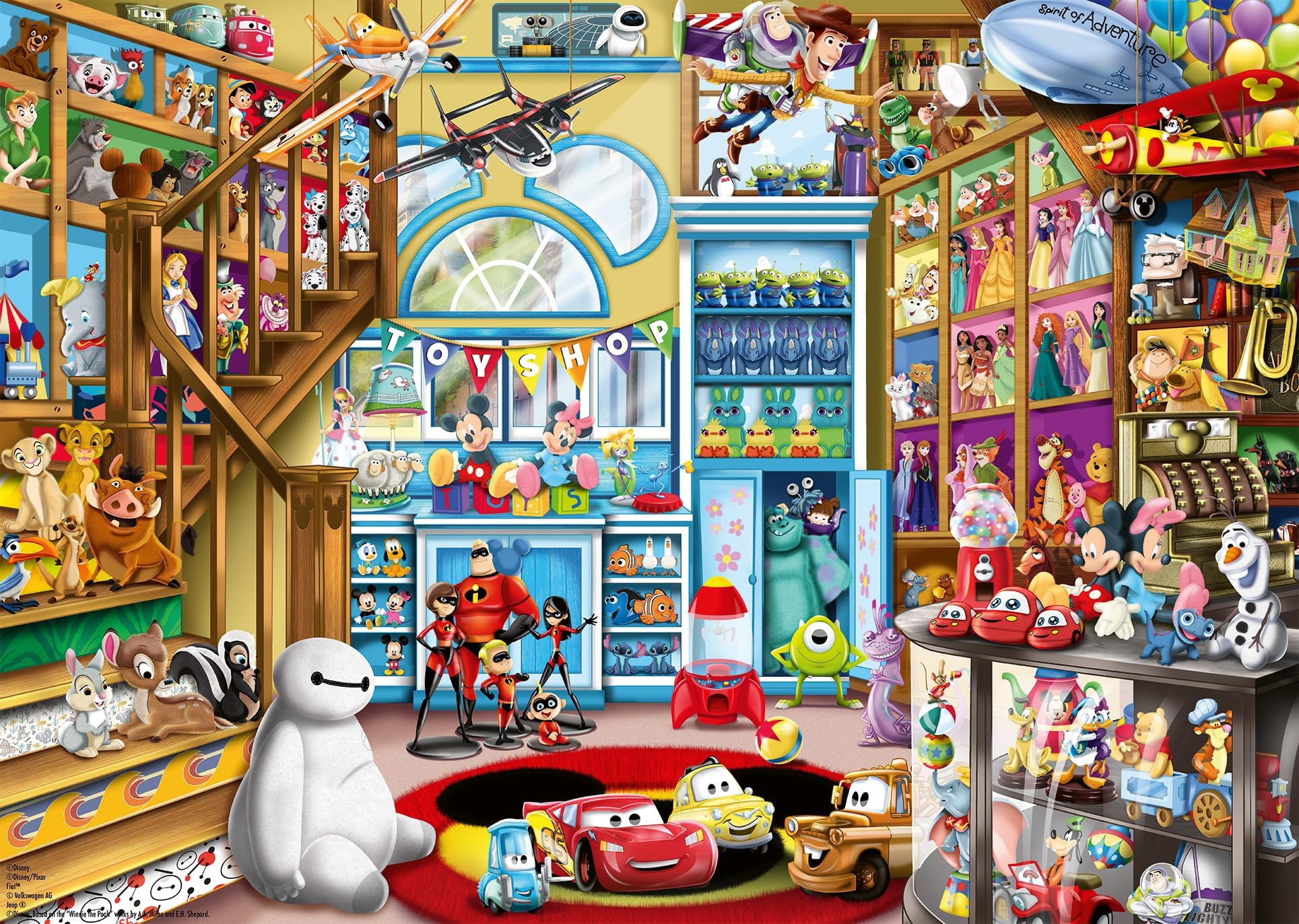 Ravensburger Disney Pixar Toy Store 1000 Piece Jigsaw Puzzle - Family Puzzle for Ages 12+