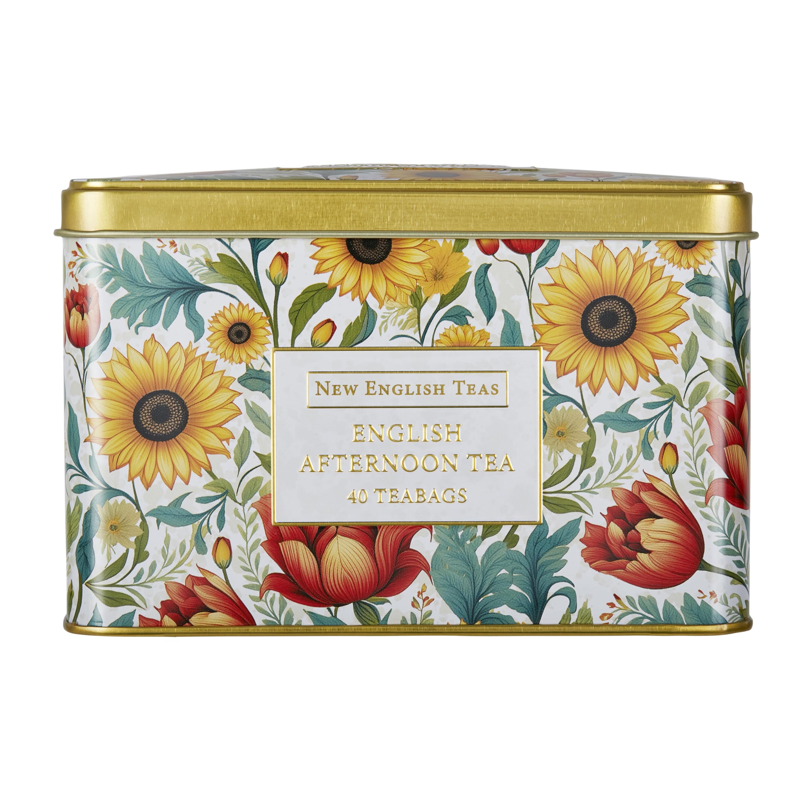 New English Teas - Victorian Sunflower Tea Tin with 40 English Afternoon Teabags 7