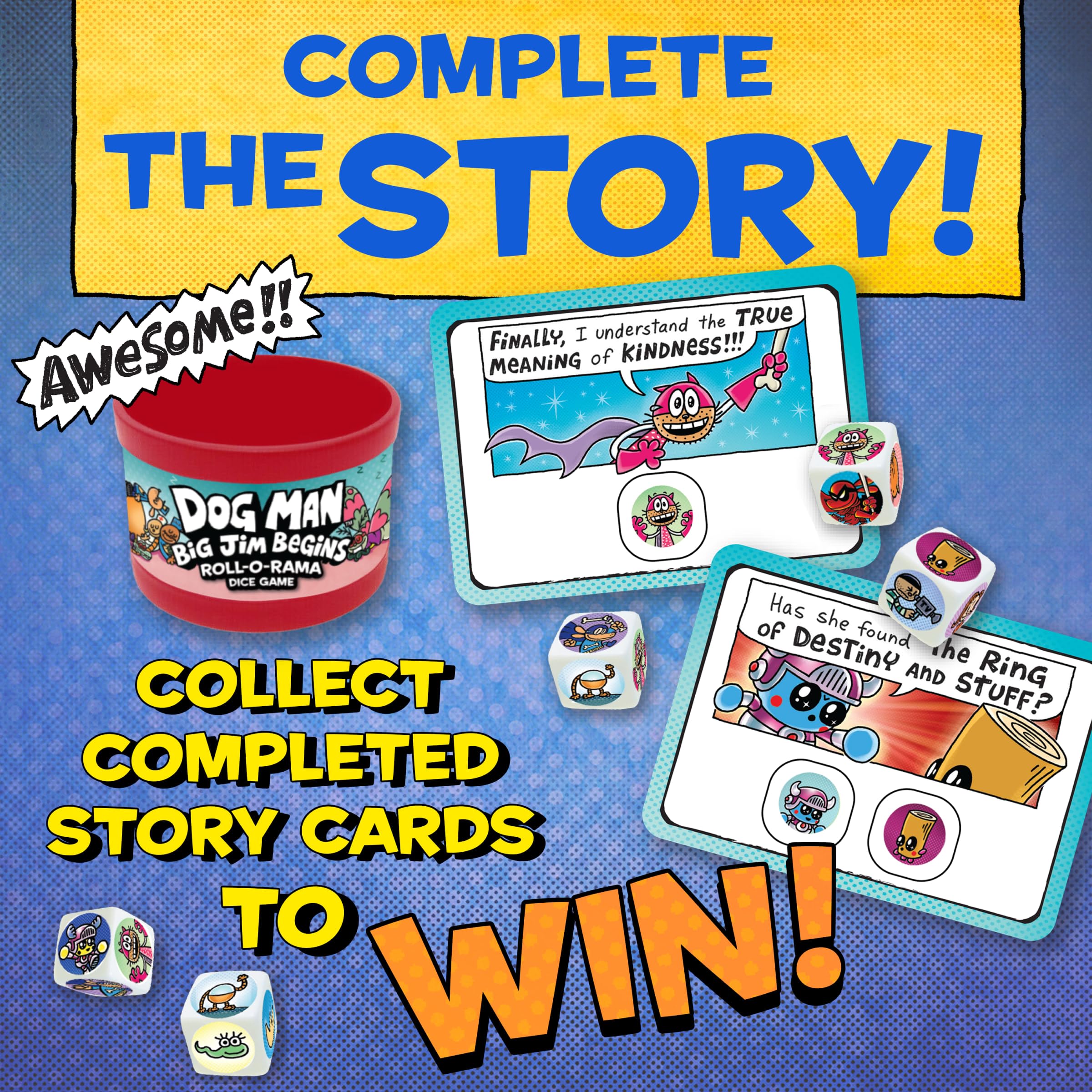 University Games Dog Man: Big Jim Begins Dice Game | 2-4 Players | Ages 6+ 4