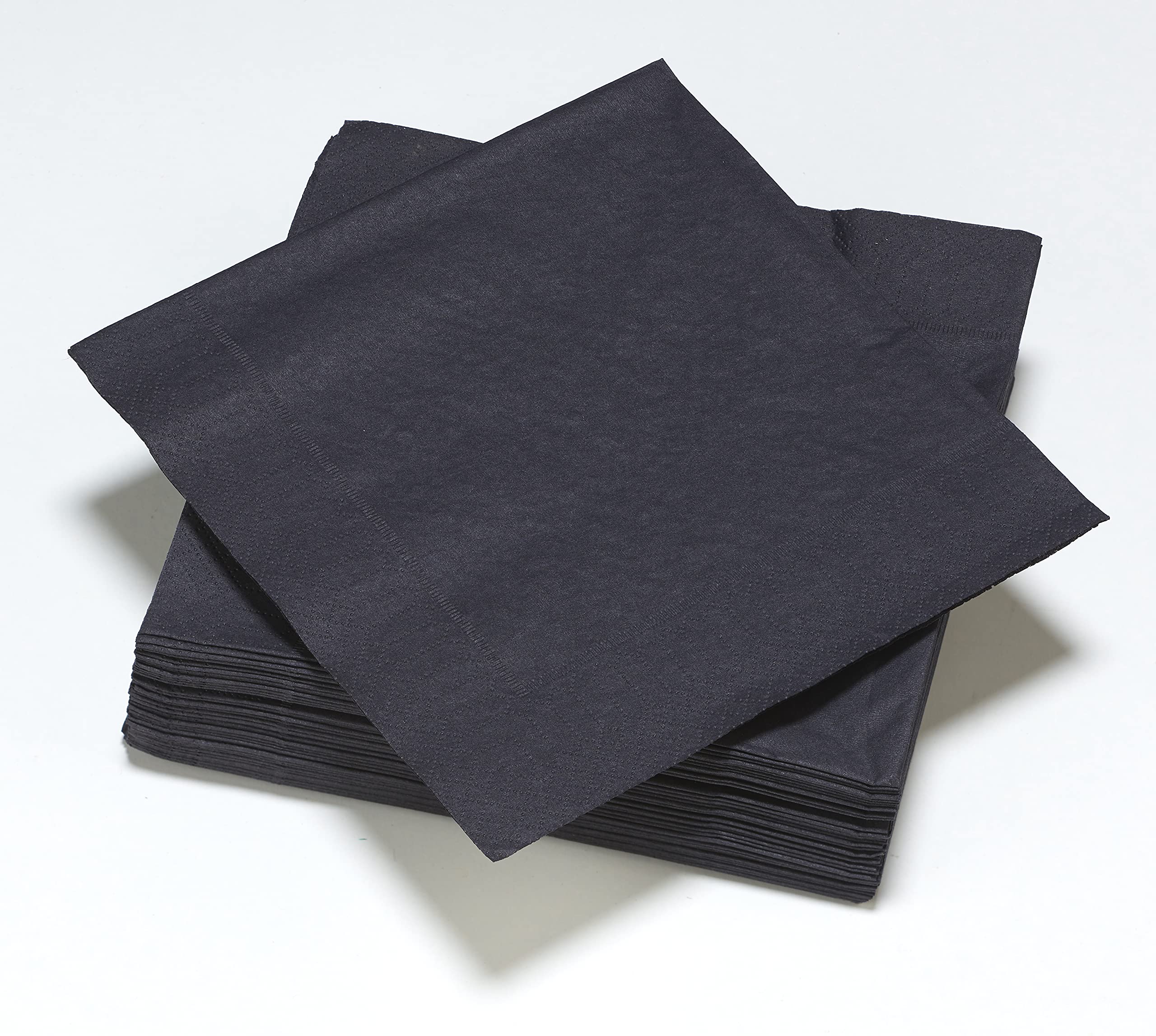 Le Nappage FSC®-zertifizierte schwarze 2-lagige Servietten 33 x 33 cm – 50 Stück