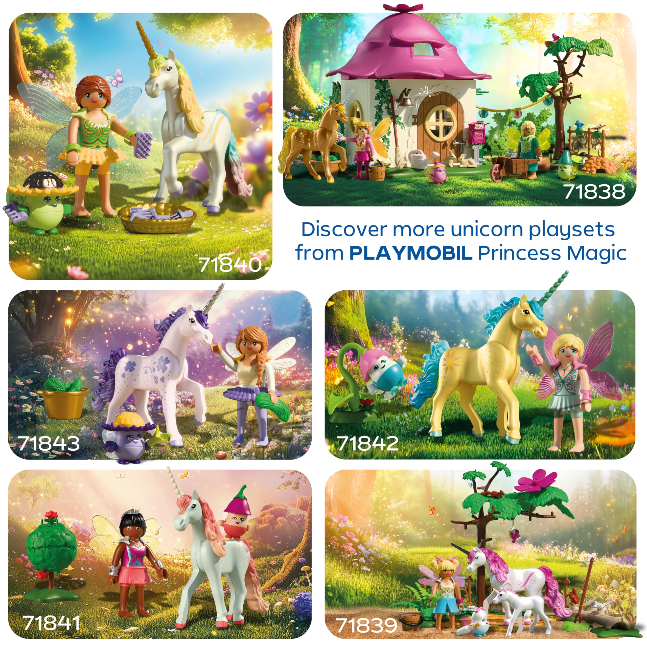 Playmobil Magic Unicorns - Unicorn Sky Rose with Fairy Figure | Multicolor Plastic | Model 71841 5