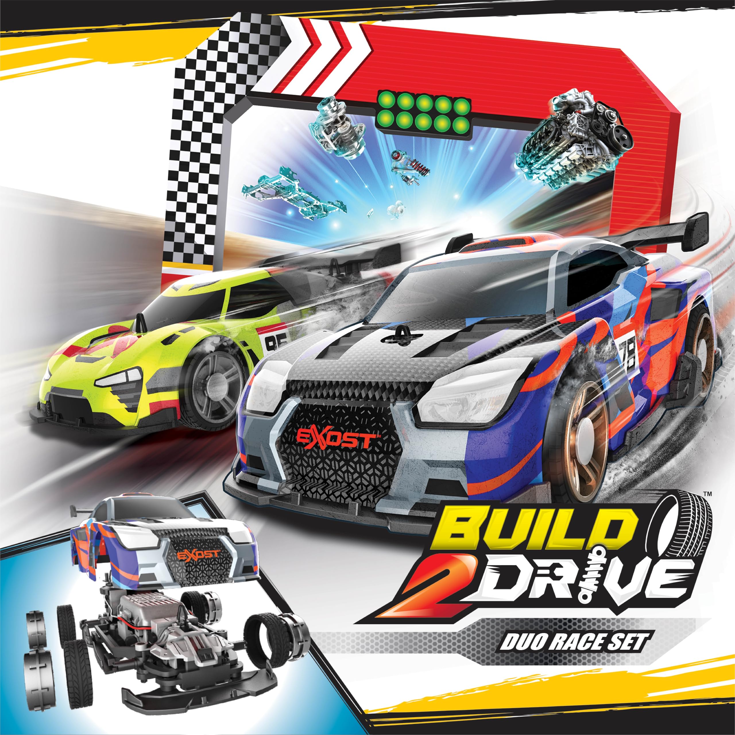 Silverlit Build 2 Drive RC Car Duo Set - Build, Race & Customize with 2 Remote-Controlled Cars for Kids 6+ 11