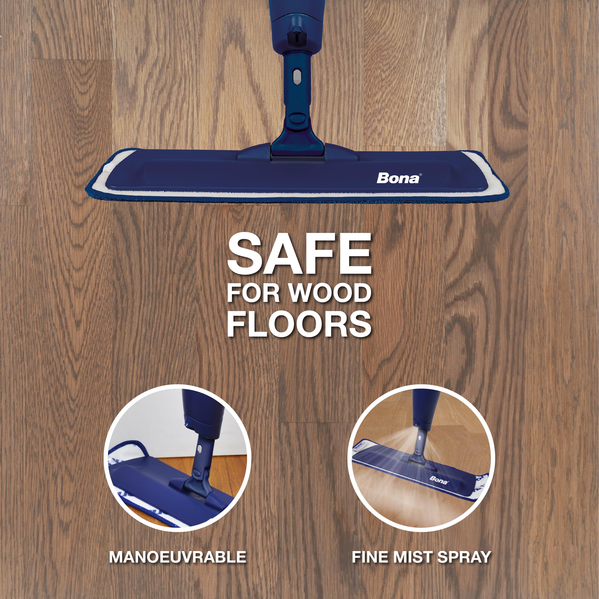 Bona Spray Mop Air Kit for Wood Floors | Lightweight & Compact | Includes 500ml Cleaner 4