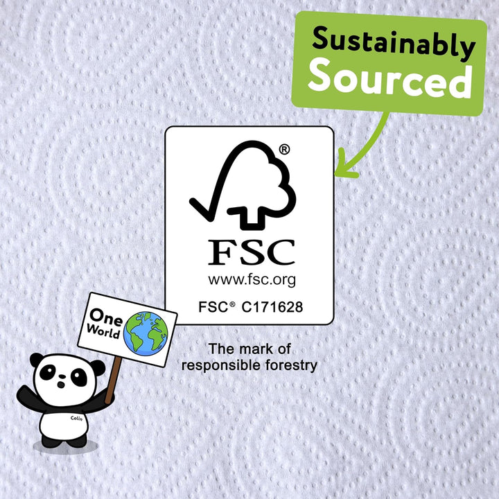 The Cheeky Panda - Bamboo Kitchen Roll 2 Pack | 200 Super Strong Sheets
